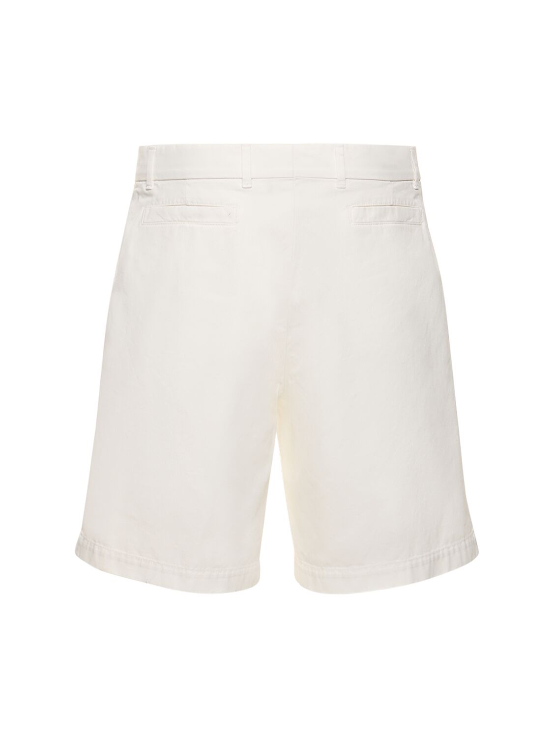 Shop Brunello Cucinelli Dyed Cotton Bermuda Shorts In White