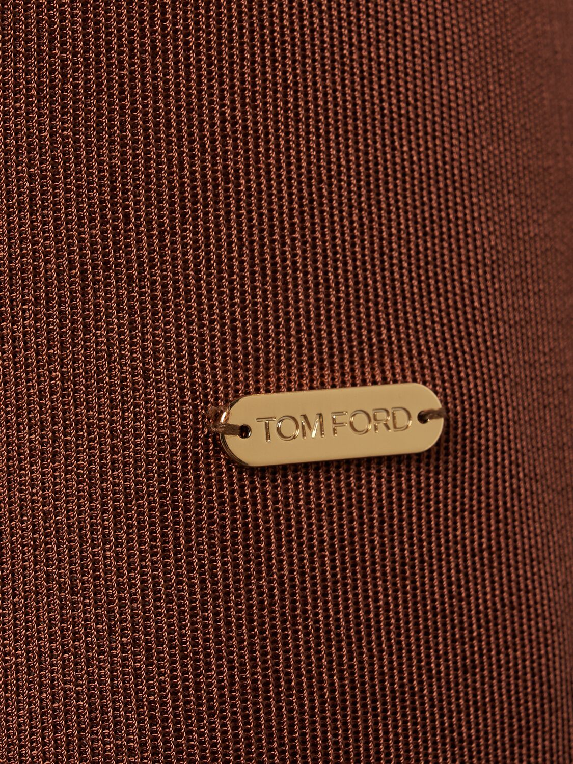 Tom Ford Compact Slinky Viscose T-shirt In Brown