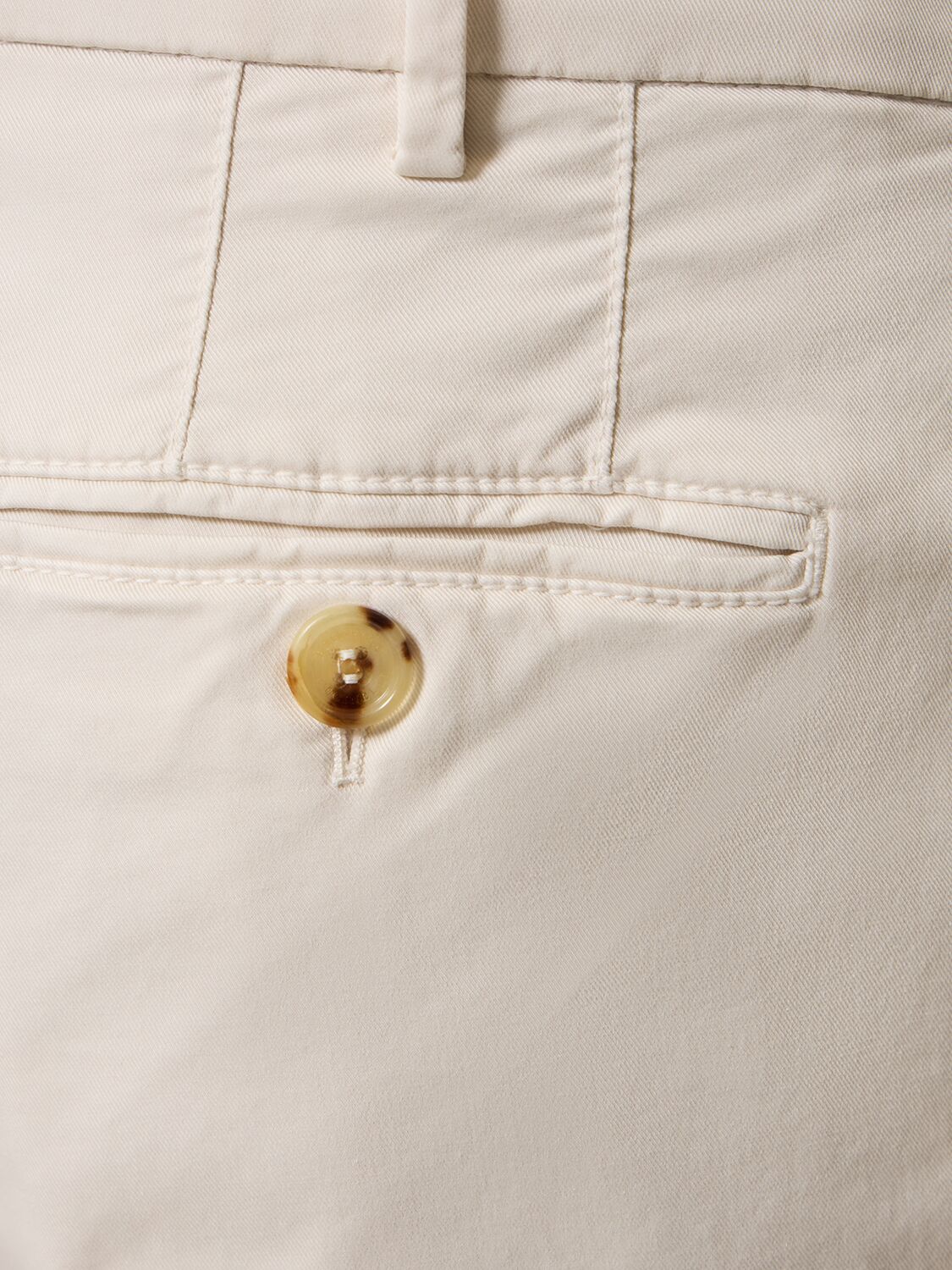 Shop Brunello Cucinelli Dyed Cotton Gabardine Pants In Off White