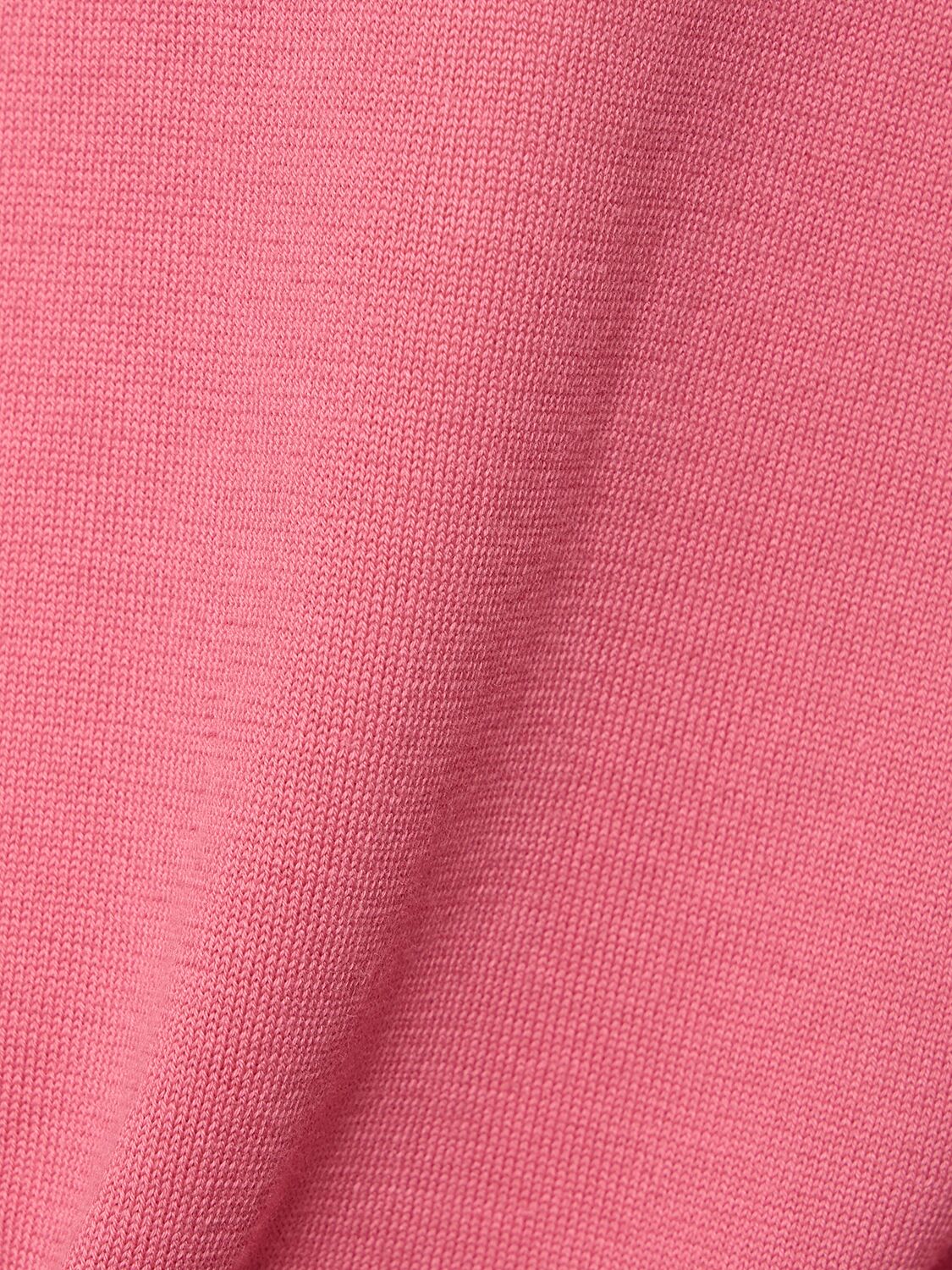 Shop Tom Ford Superfine Cotton Crewneck Sweater In Flamingo