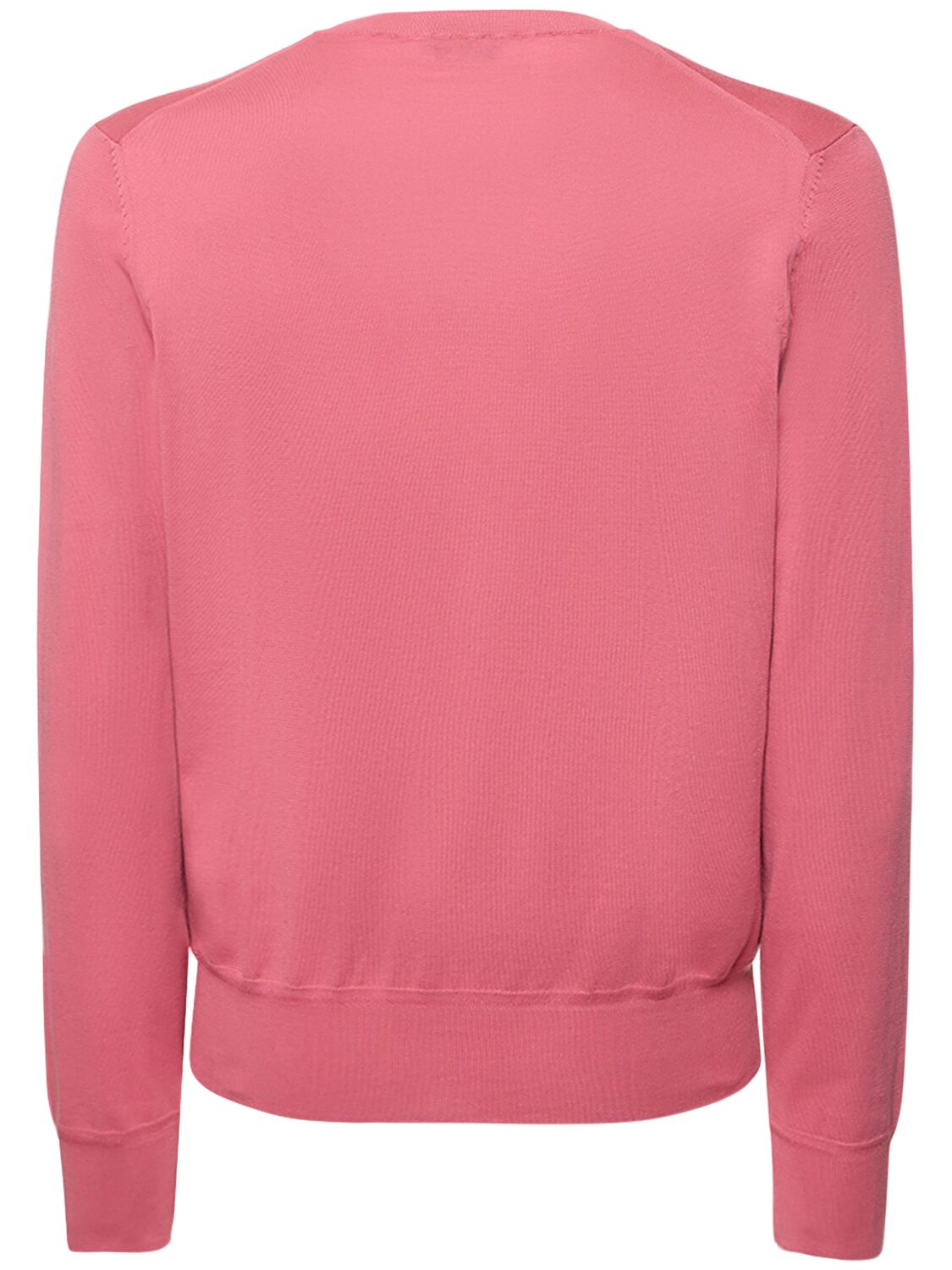 Shop Tom Ford Superfine Cotton Crewneck Sweater In Flamingo