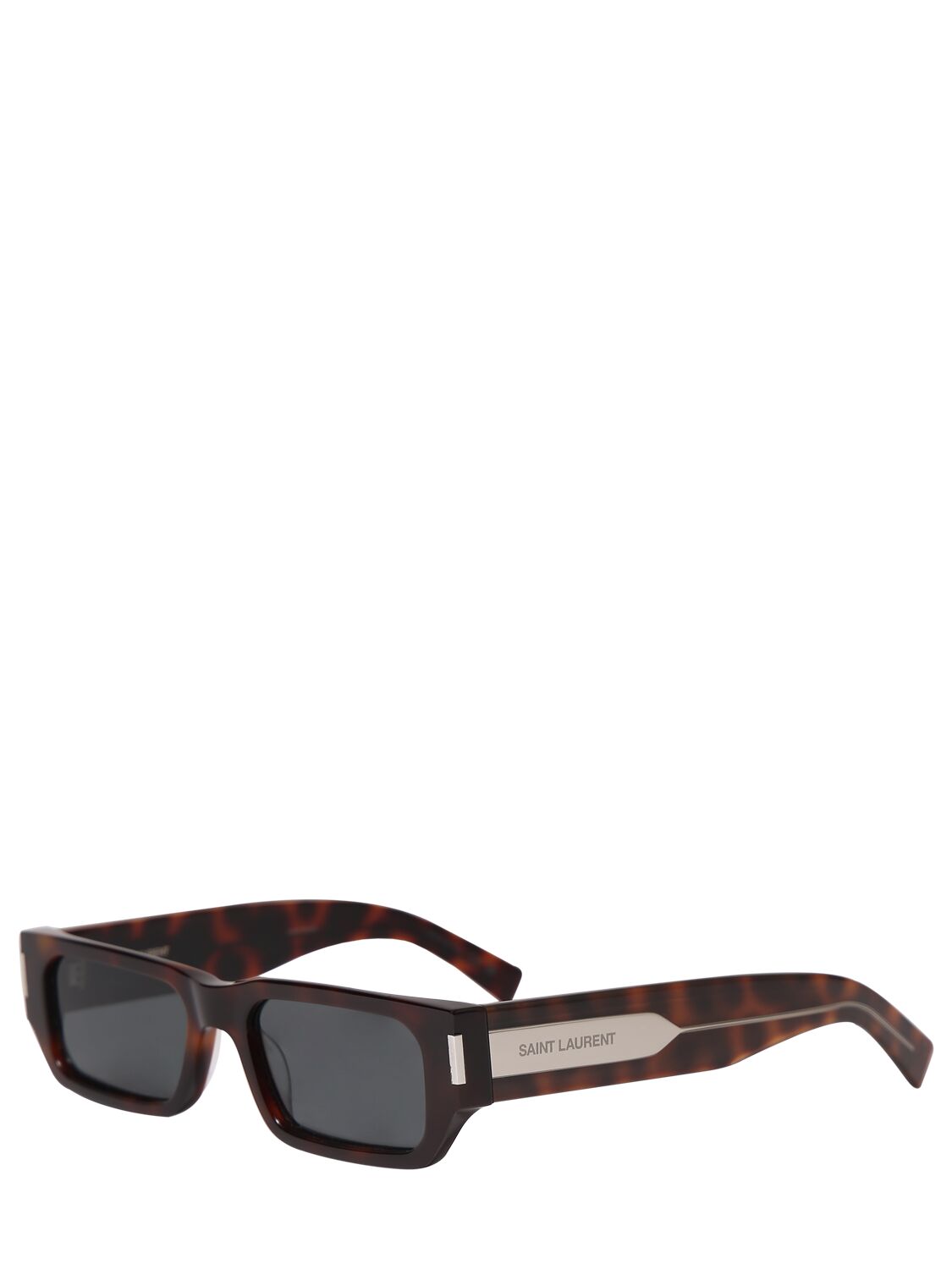 Shop Saint Laurent Sl 660 Acetate Sunglasses In Grey