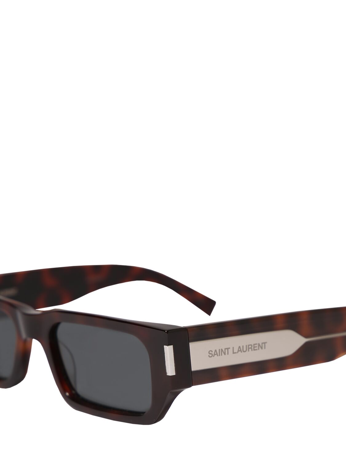 Shop Saint Laurent Sl 660 Acetate Sunglasses In Grey