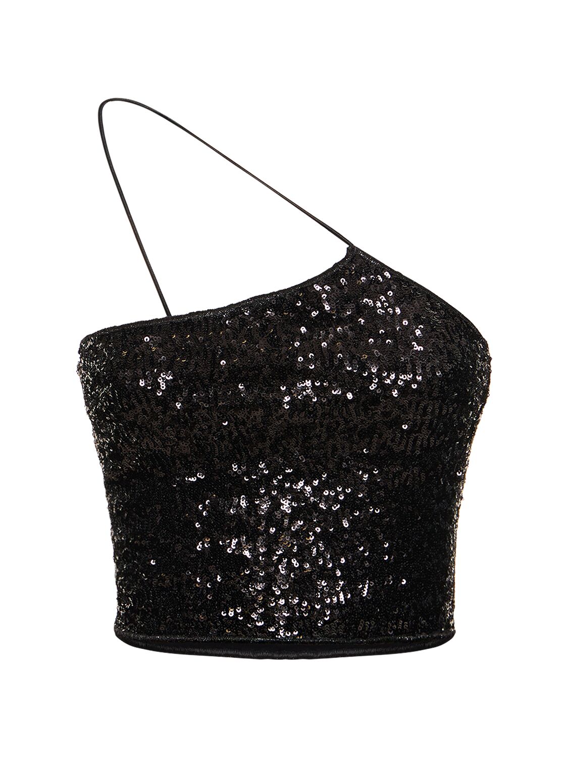 Image of Sequined One-strap Crop Top