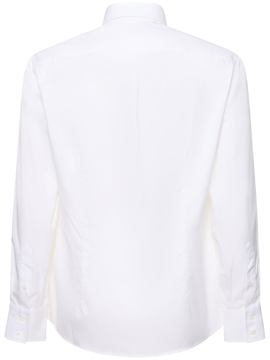 Shop Brunello Cucinelli Cotton Poplin Shirt In White