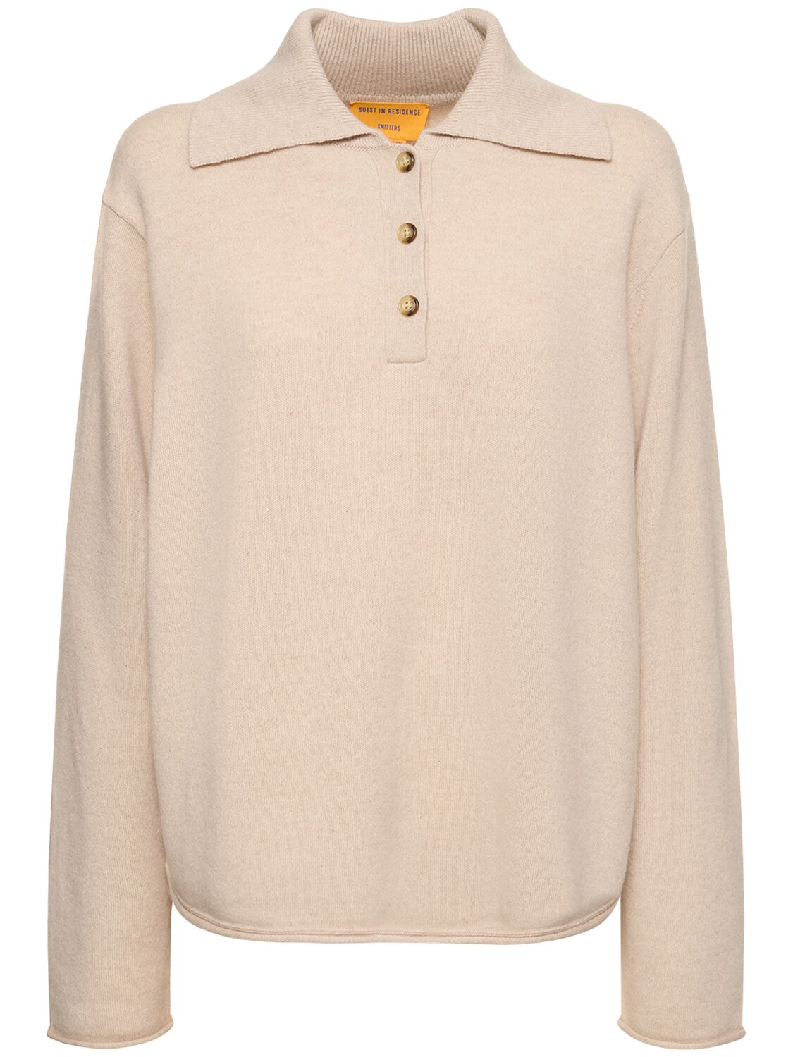 Guest In Residence Everyday Cashmere Polo In Beige