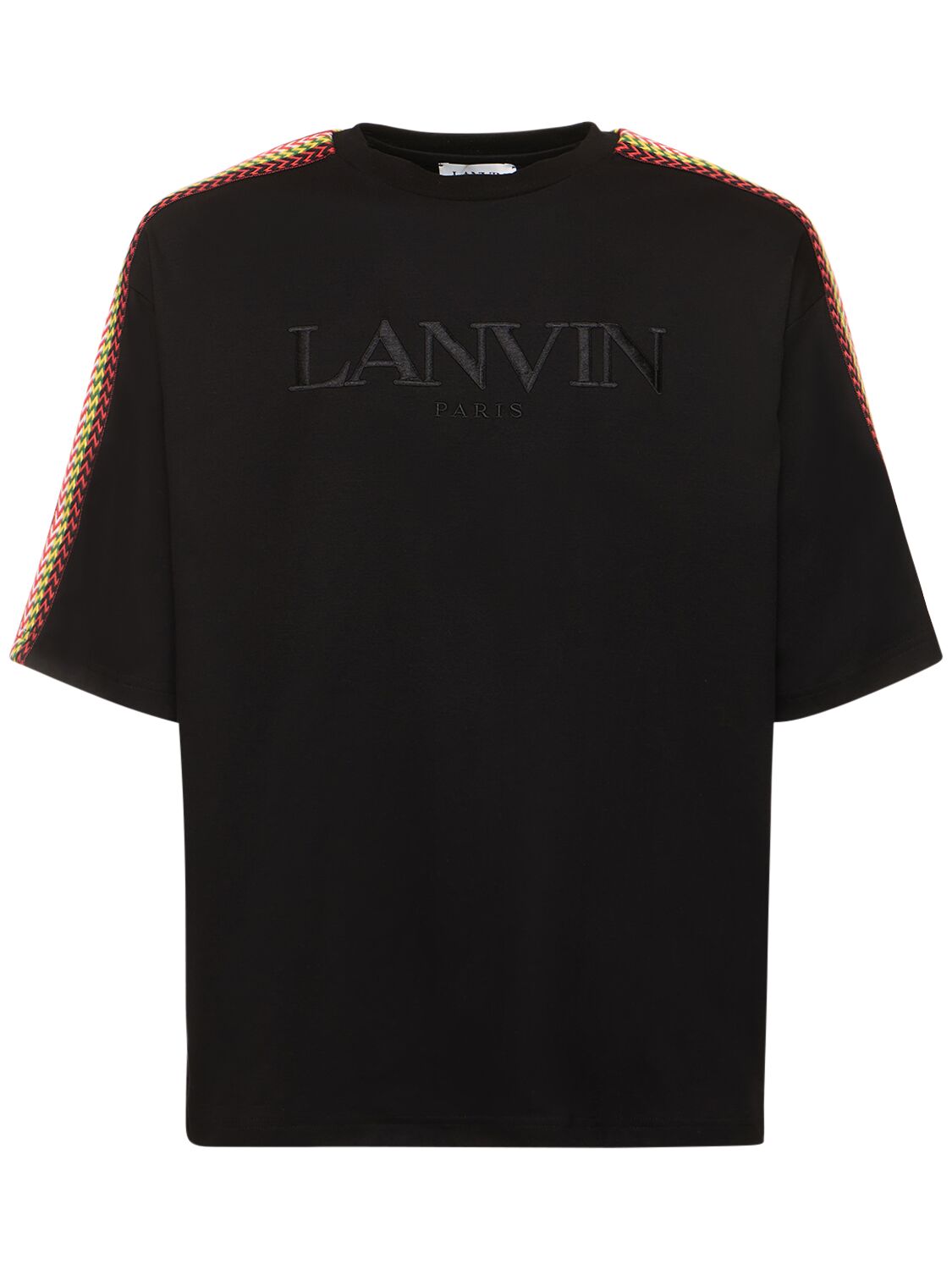 Shop Lanvin Curb Oversized Cotton Jersey T-shirt In Black