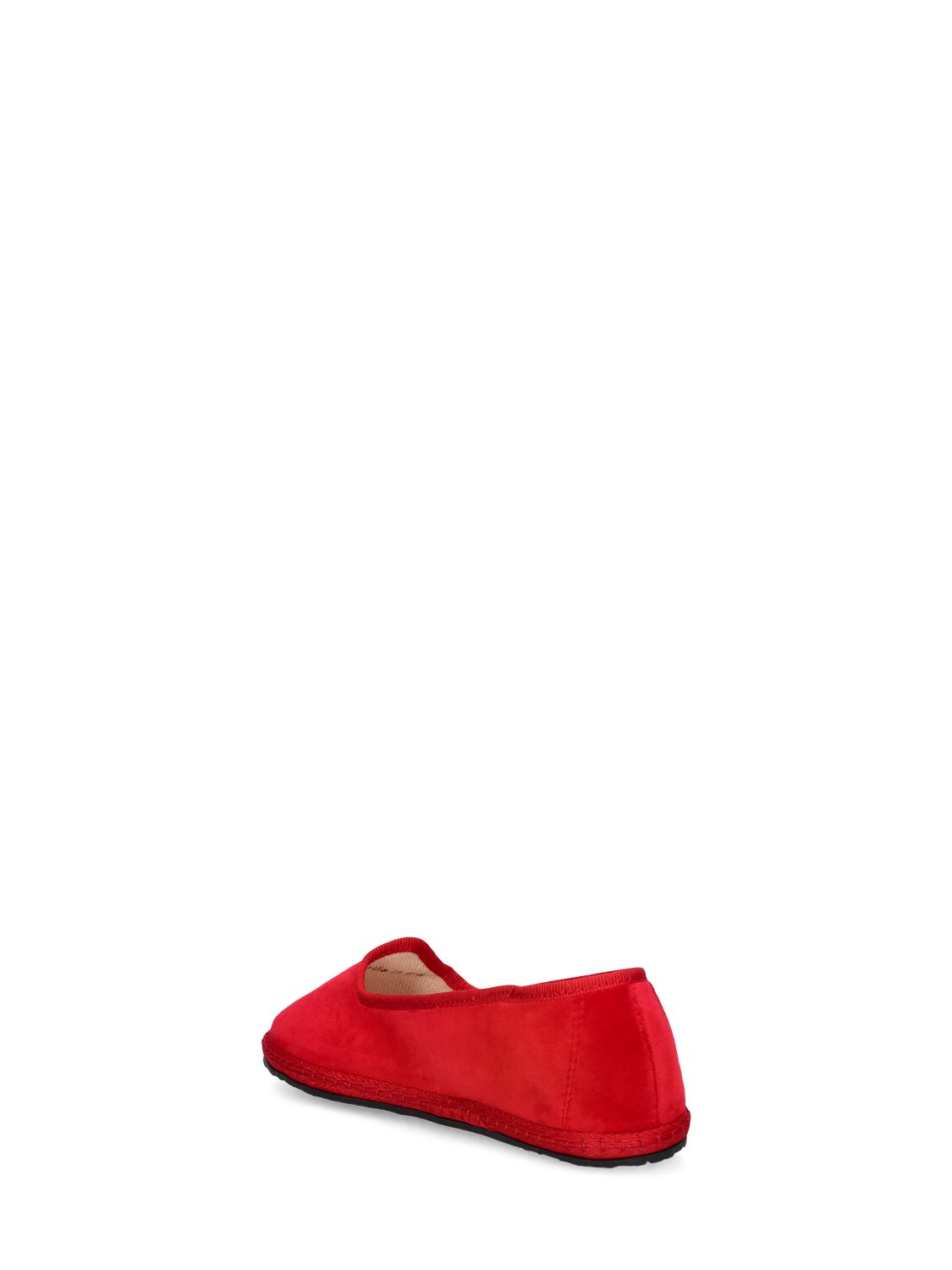 Shop Vibi Venezia Cotton Velvet Loafers In Rot