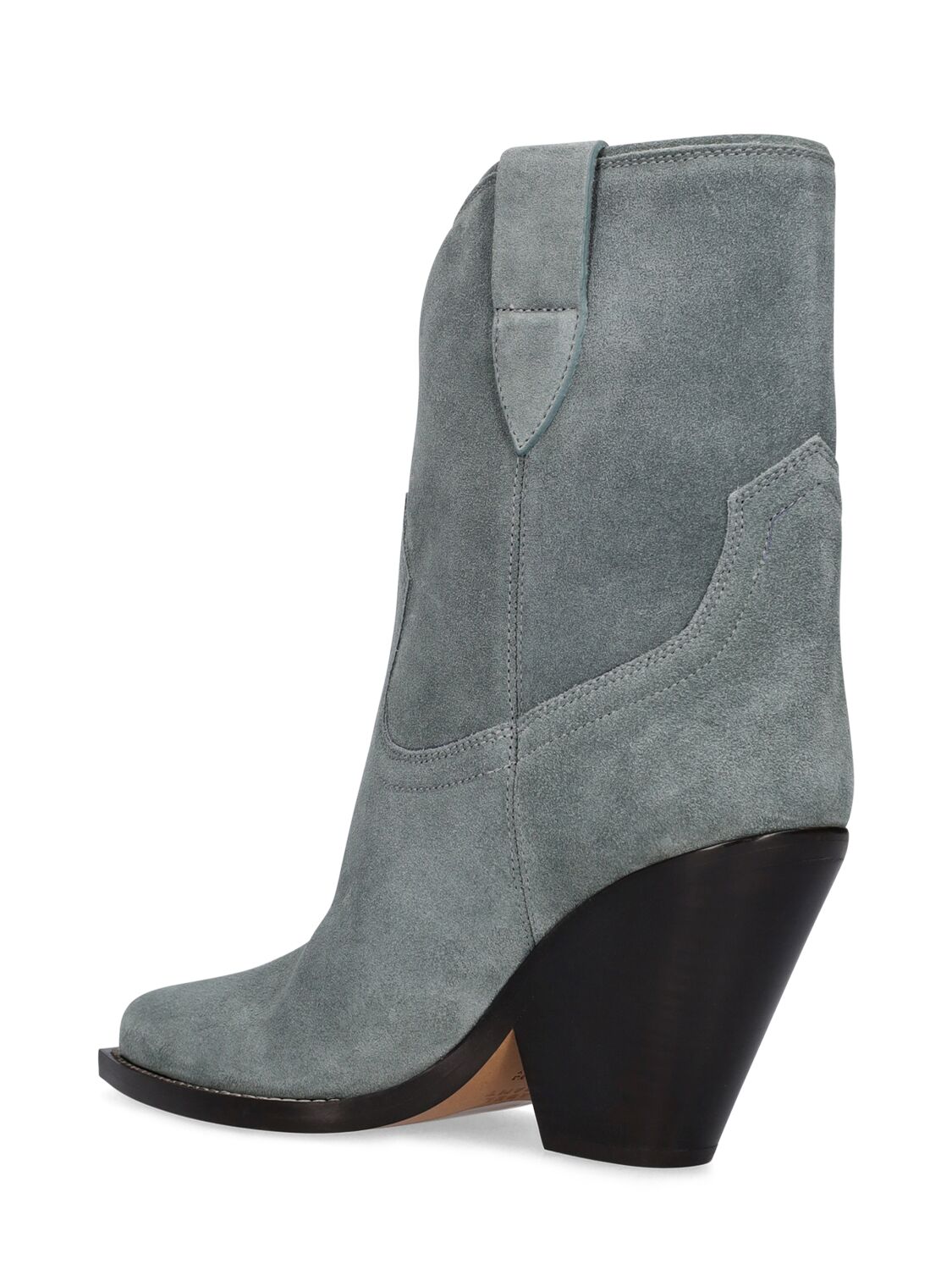 Shop Isabel Marant 90mm Leyane Suede Ankle Boots In Light Green