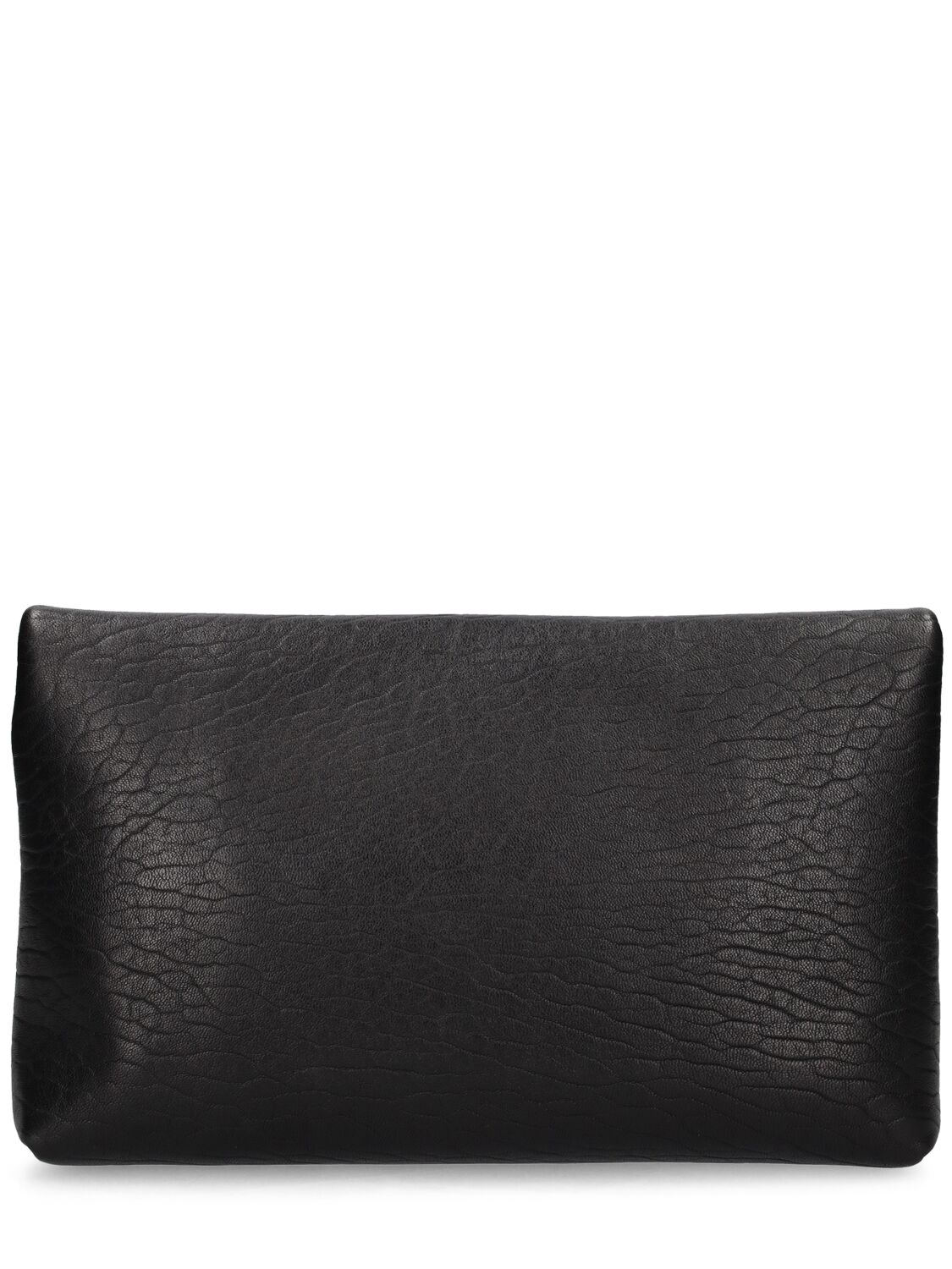 Shop Saint Laurent Cassandre Large Leather Pouch In Black