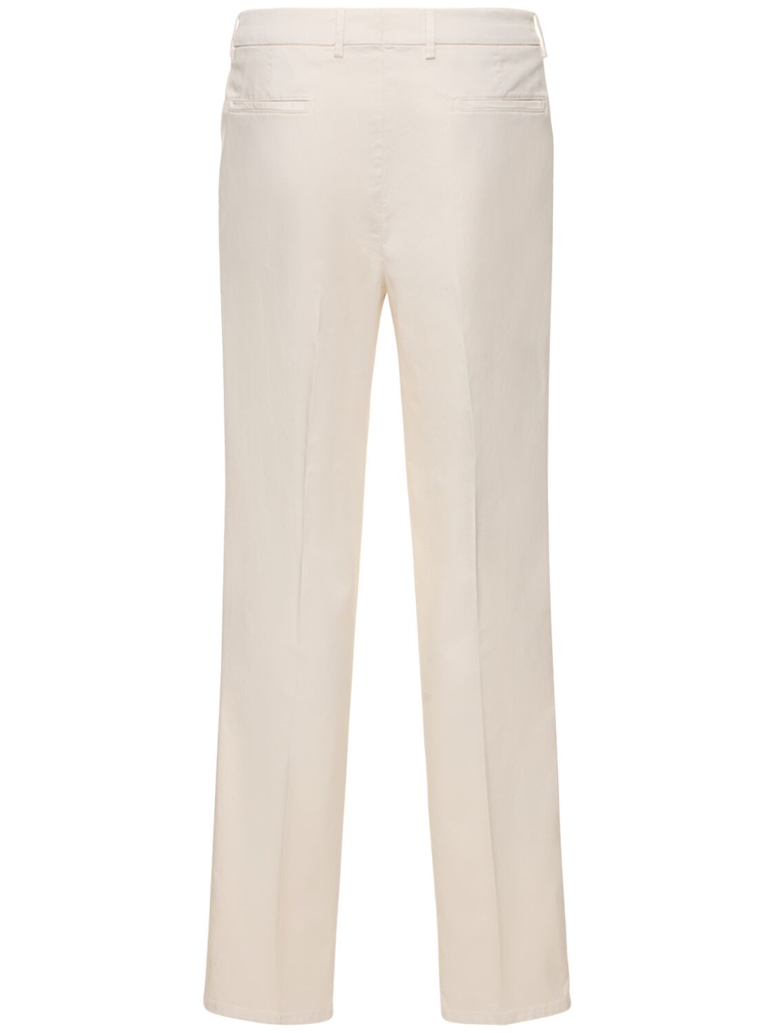 Shop Brunello Cucinelli Stretch Gabardine Pleated Pants In Off White