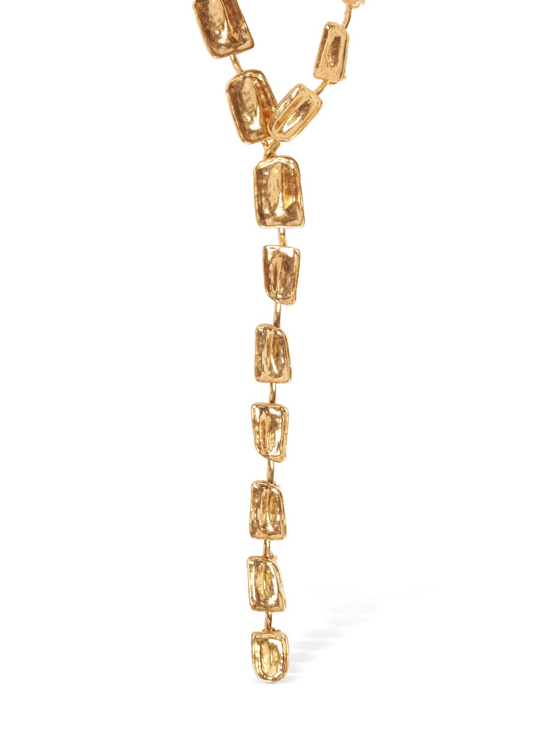 Shop Tom Ford Lariat Long Necklace In Antique Gold