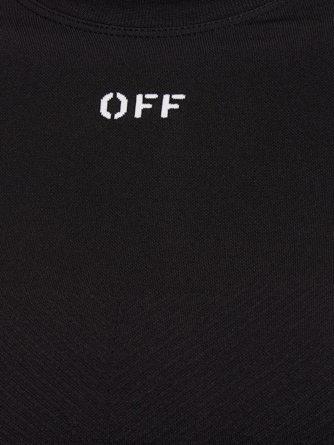 Shop Off-white Off Stamp Stretch Tech T-shirt In Black