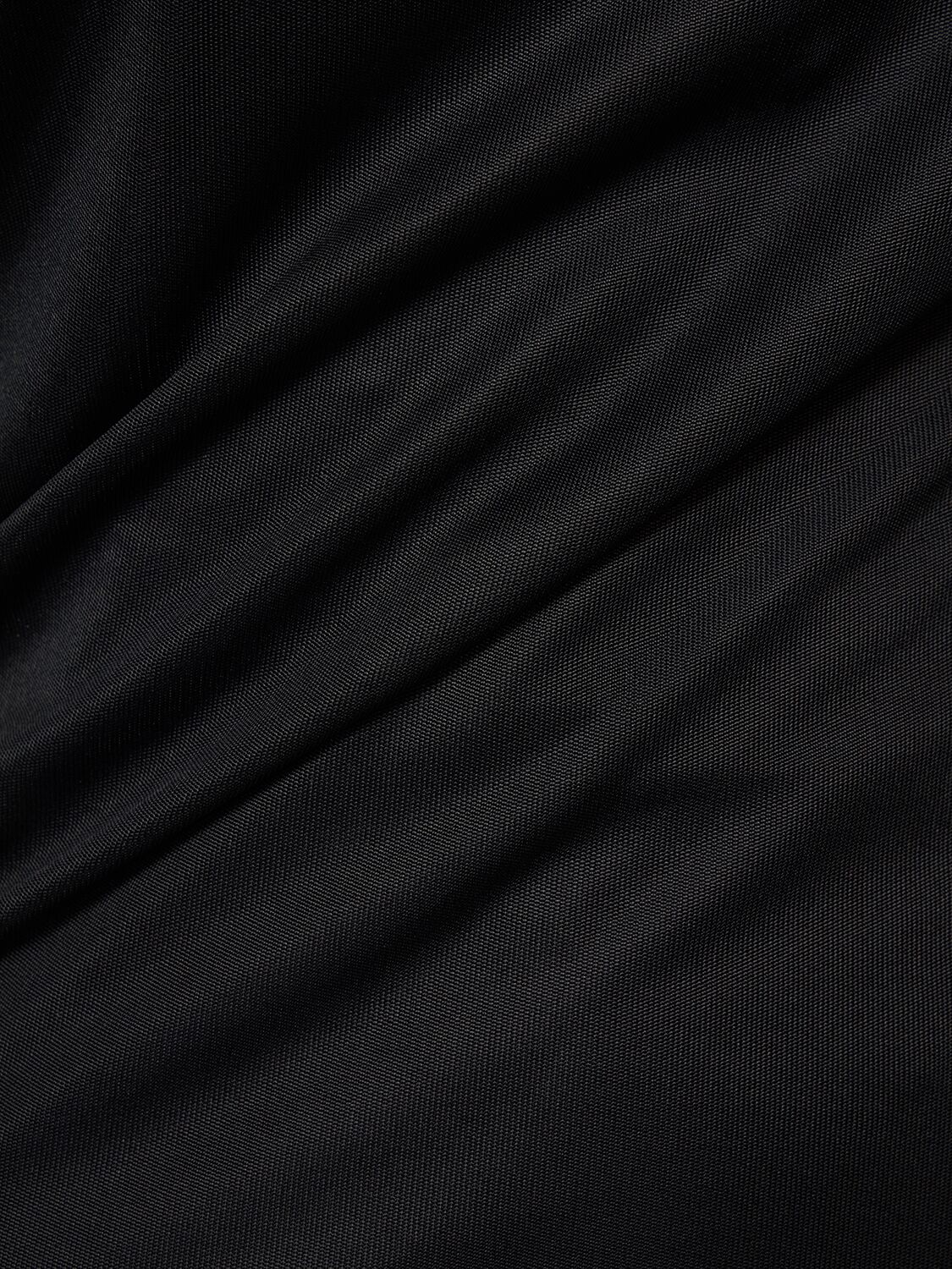 Shop Khaite Yenza Slinky Viscose Long Dress In Black