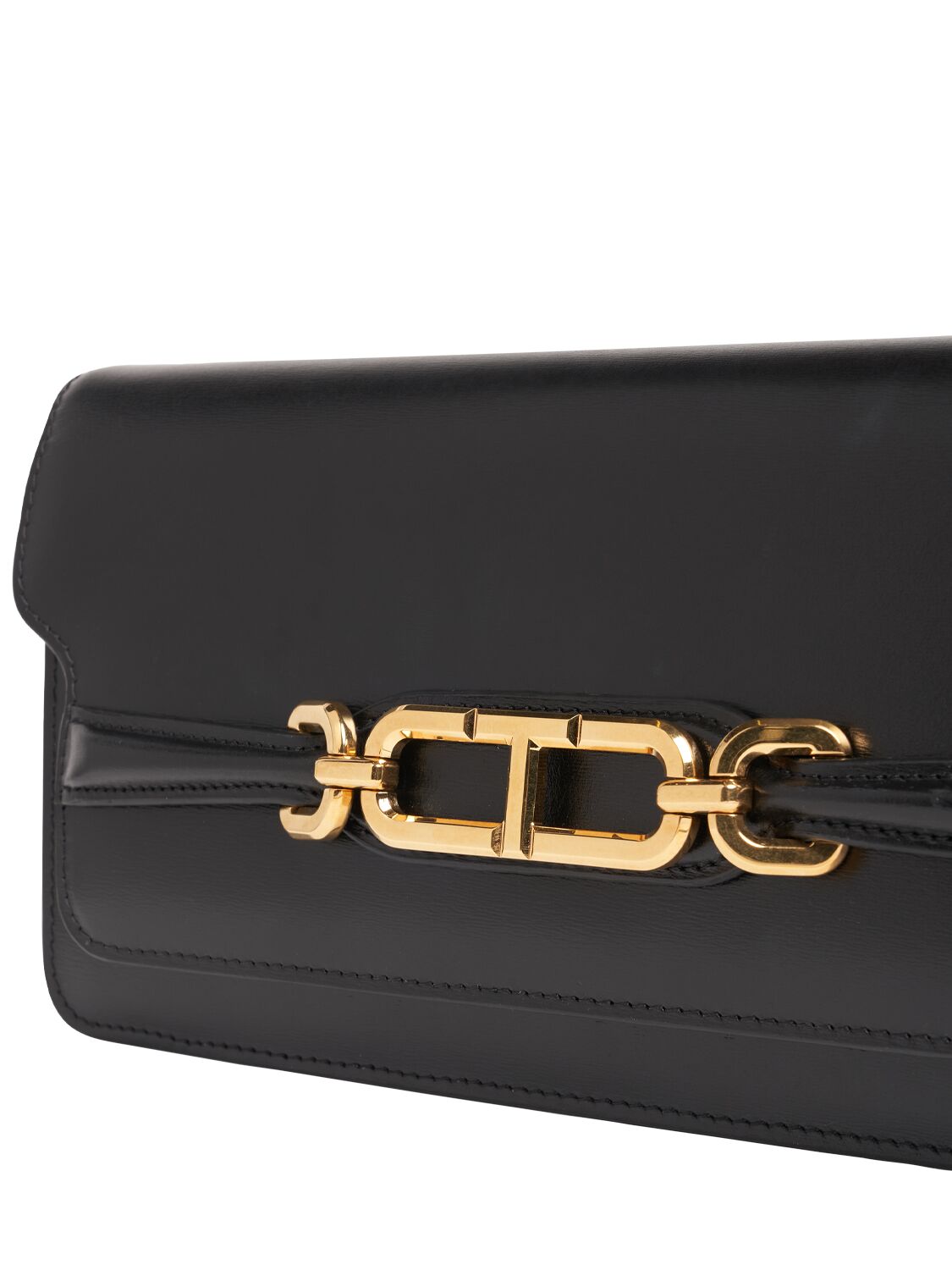 Shop Tom Ford Tara Palmellato Leather Shoulder Bag In Black