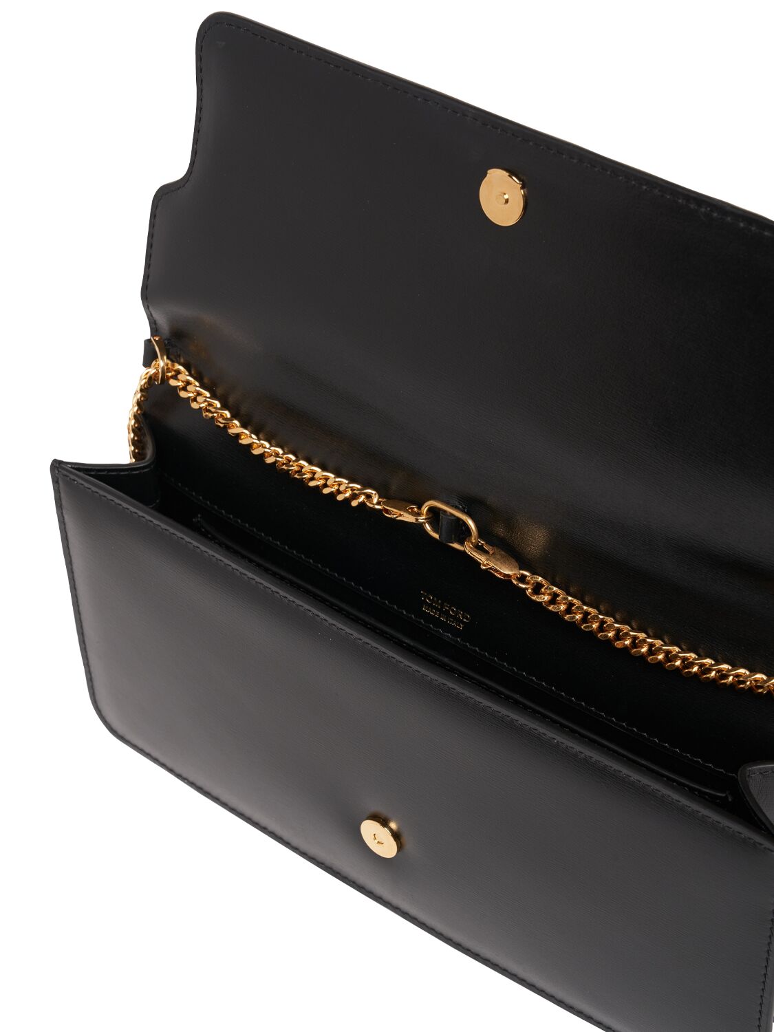 Shop Tom Ford Tara Palmellato Leather Shoulder Bag In Black