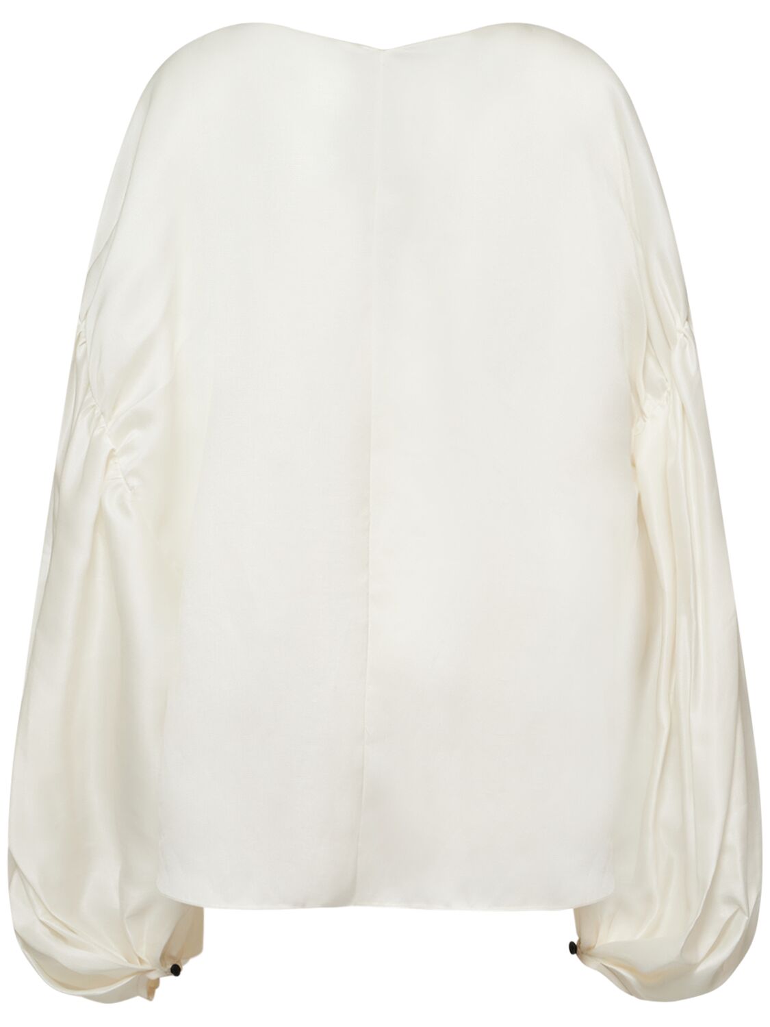 Shop Khaite Quico Silk Shirt In Ivory