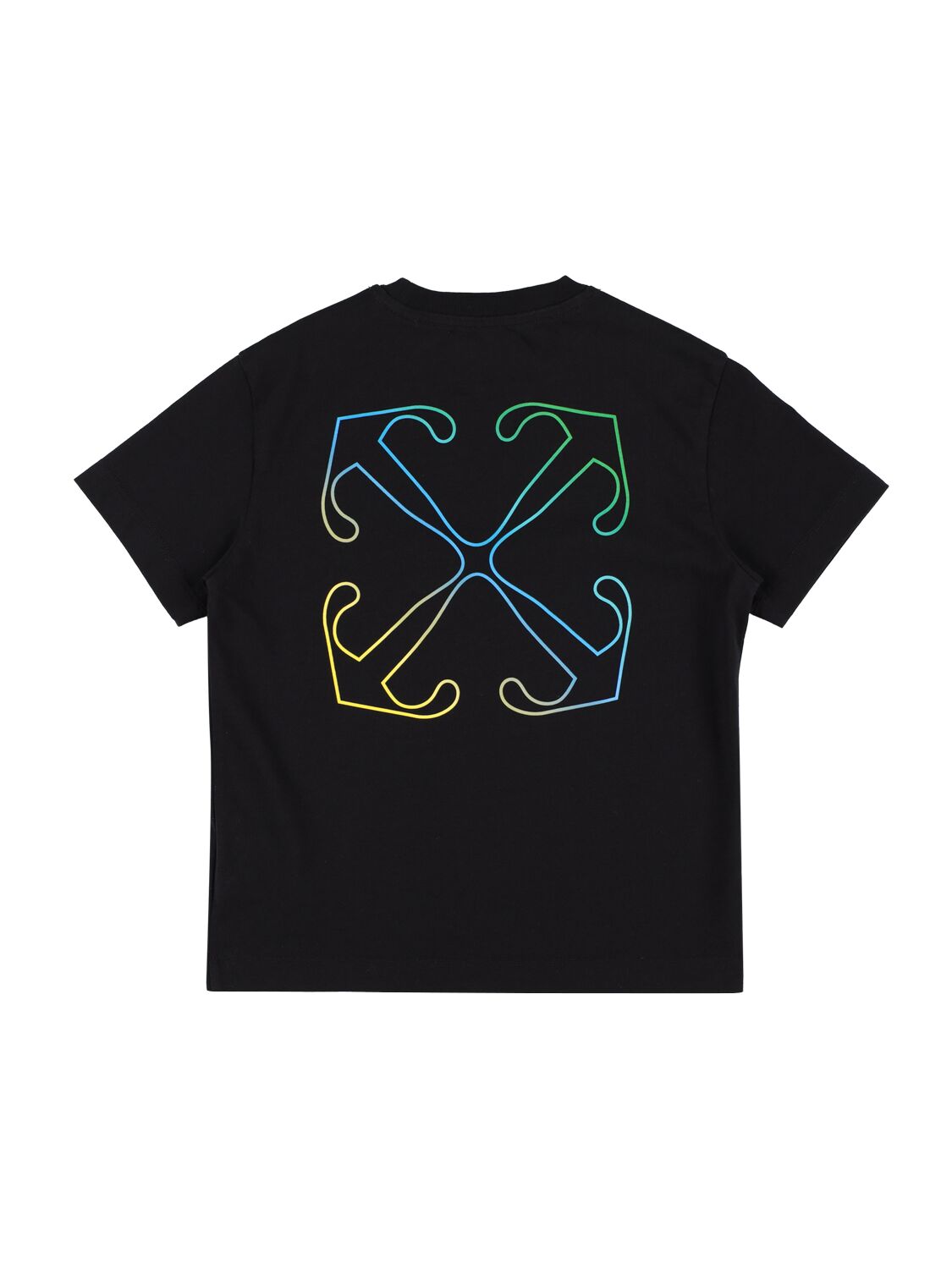 Shop Off-white Arrow Rainbow Cotton T-shirt In 블랙