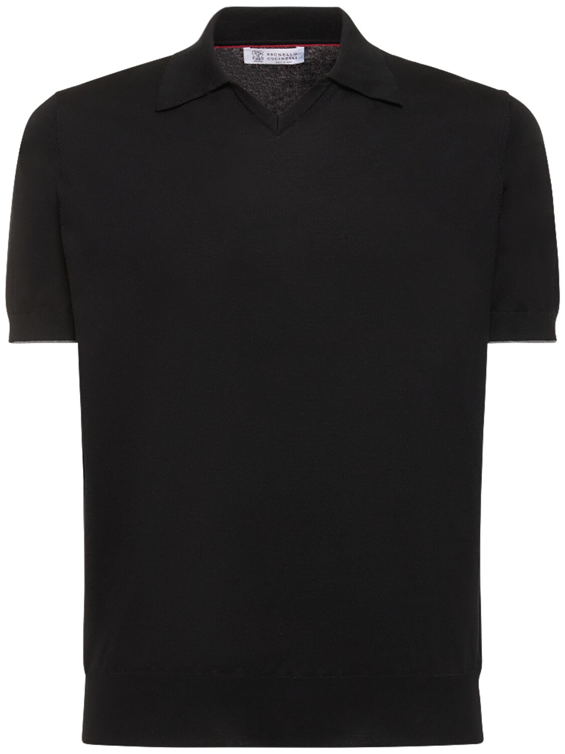 Brunello Cucinelli Cotton Polo Shirt In Black