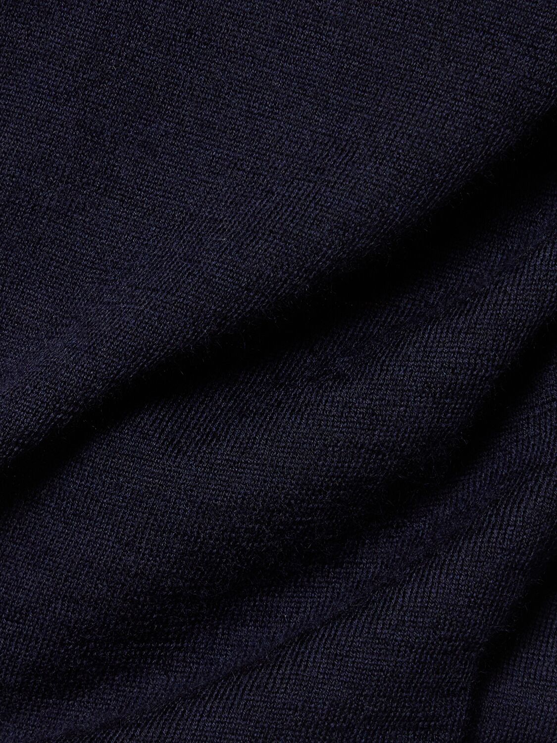 Brunello Cucinelli Wool Cashmere Crewneck Sweater In Navy