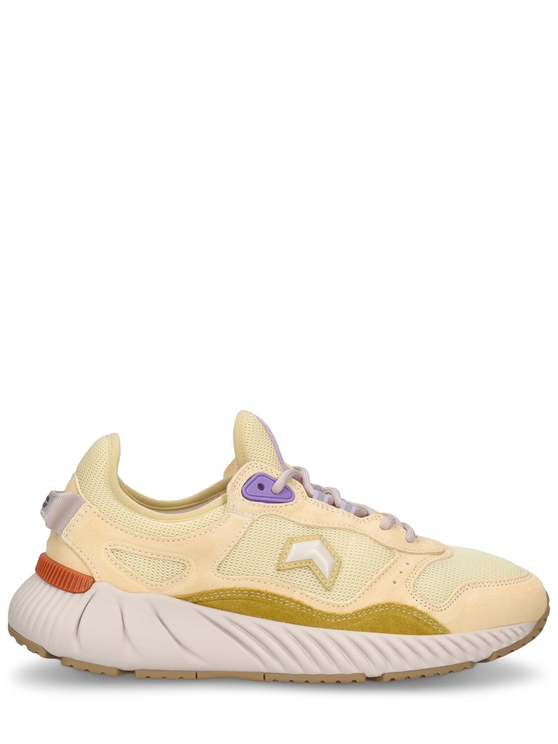 Shop Isabel Marant Ewie Leather & Mesh Sneakers In Yellow