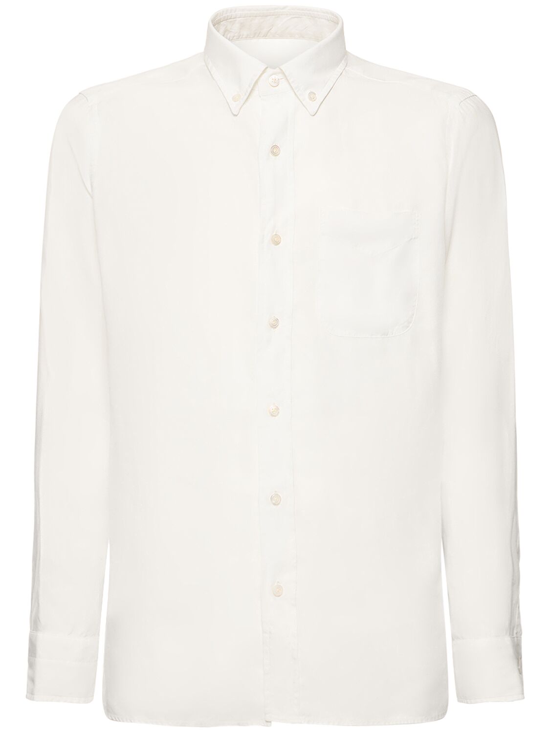 Tom Ford Slim Fit Lyocell Shirt In White