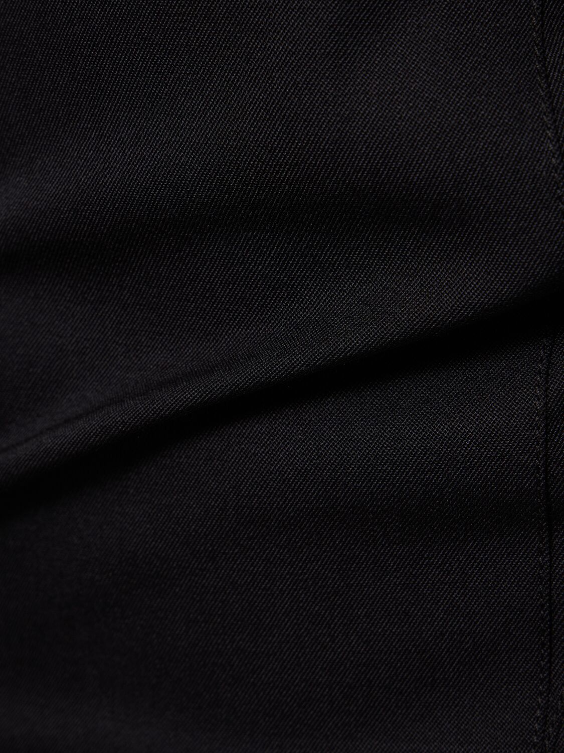 Shop Attico Gabardine Midi Dress In Black
