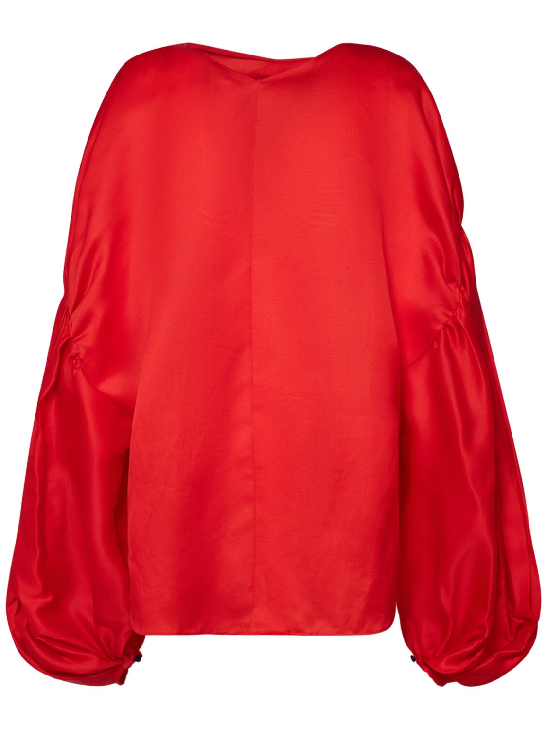 Shop Khaite Quico Silk Shirt In Red