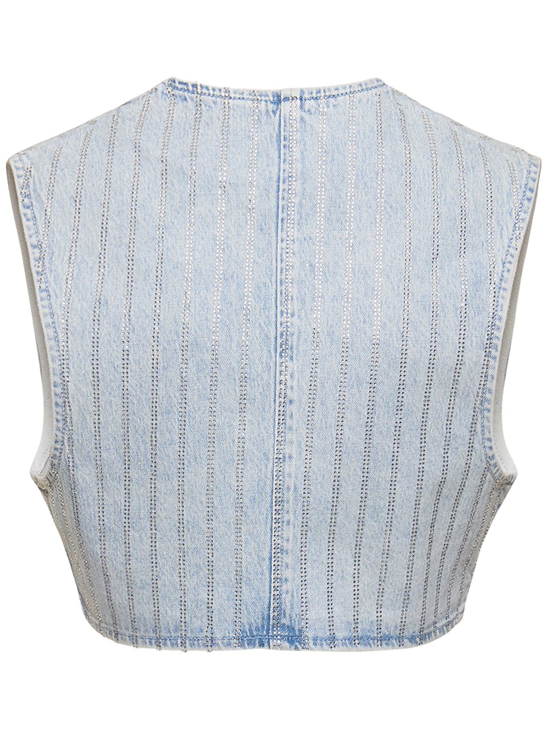 Shop Triarchy Ms. Sofiane Cotton Denim Vest In Blau