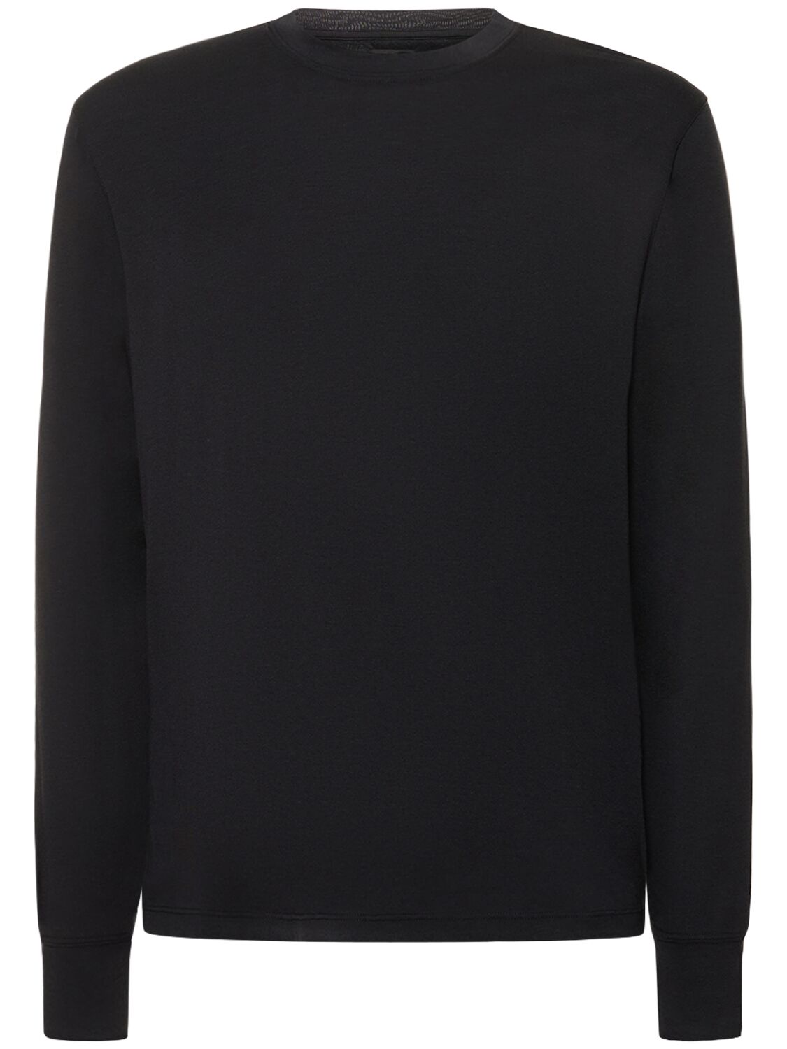 Tom Ford Lyocell & Cotton Crewneck T-shirt In Black