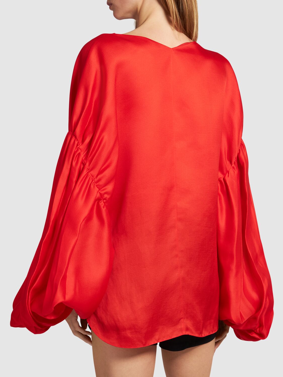 Shop Khaite Quico Silk Shirt In Red
