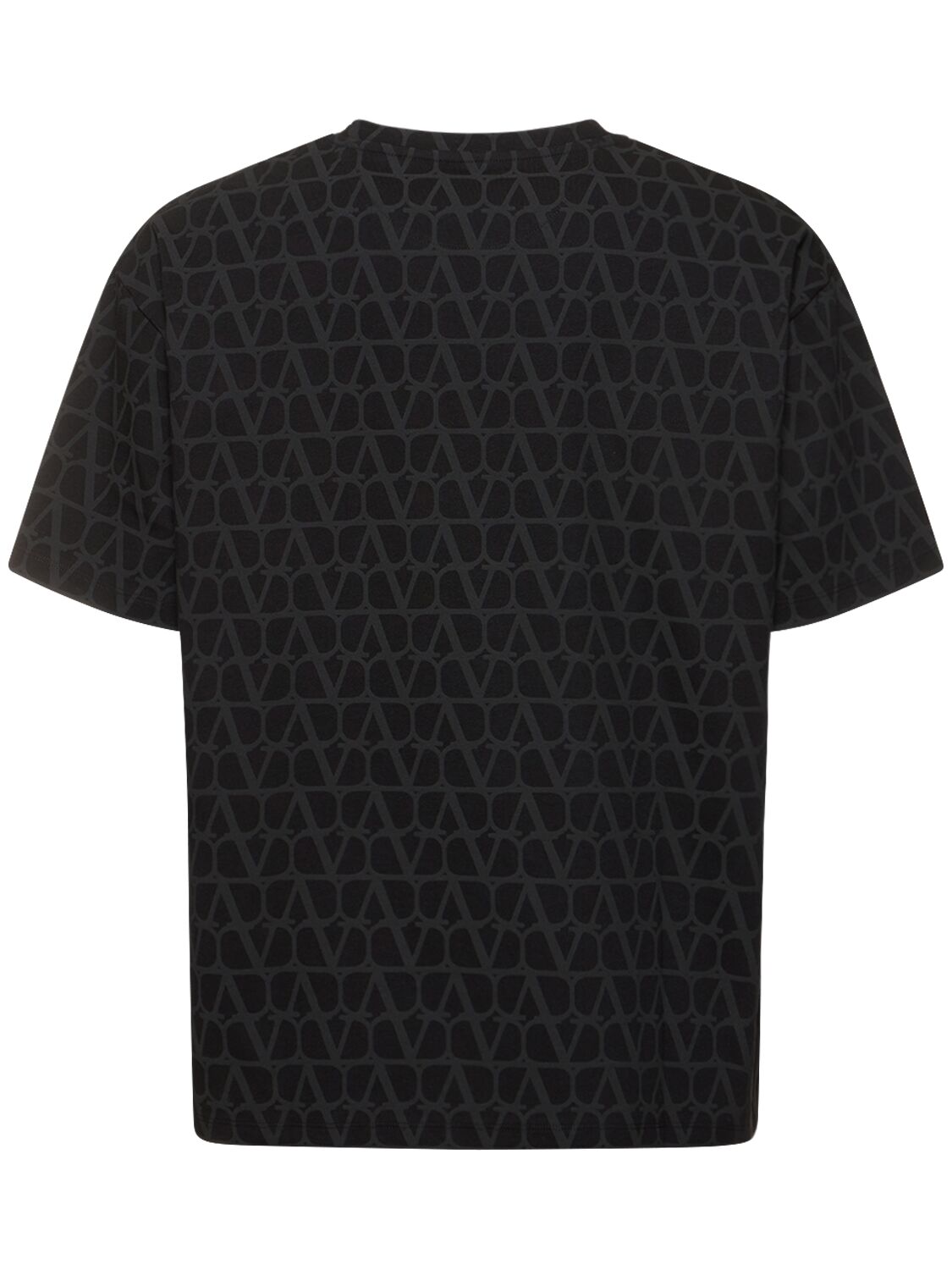 Shop Valentino Toile Iconographe Cotton T-shirt In Black,grey