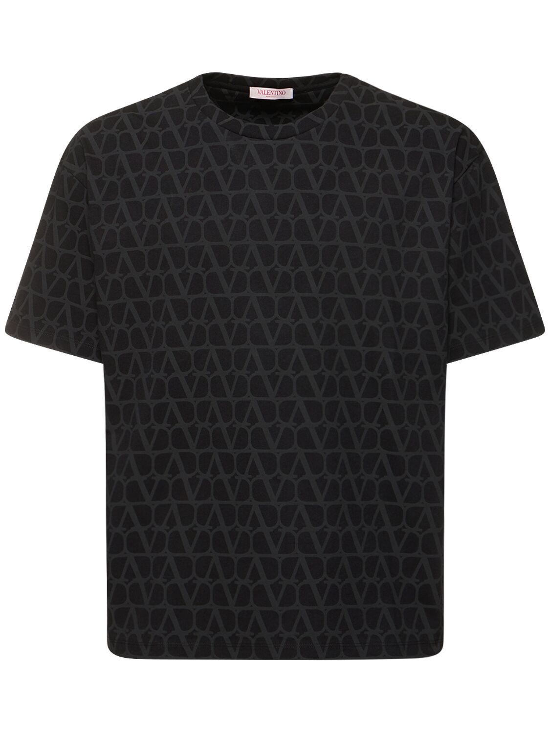 Valentino Toile Iconographe Cotton T-shirt In Black,grey