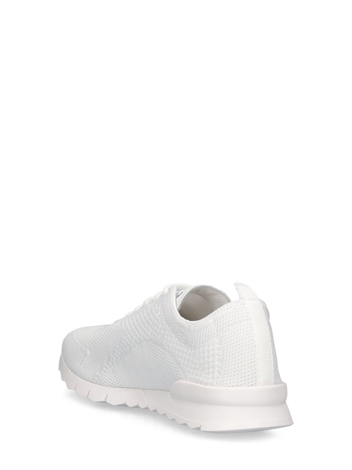 Shop Kiton Knitted Low Top Sneakers In White