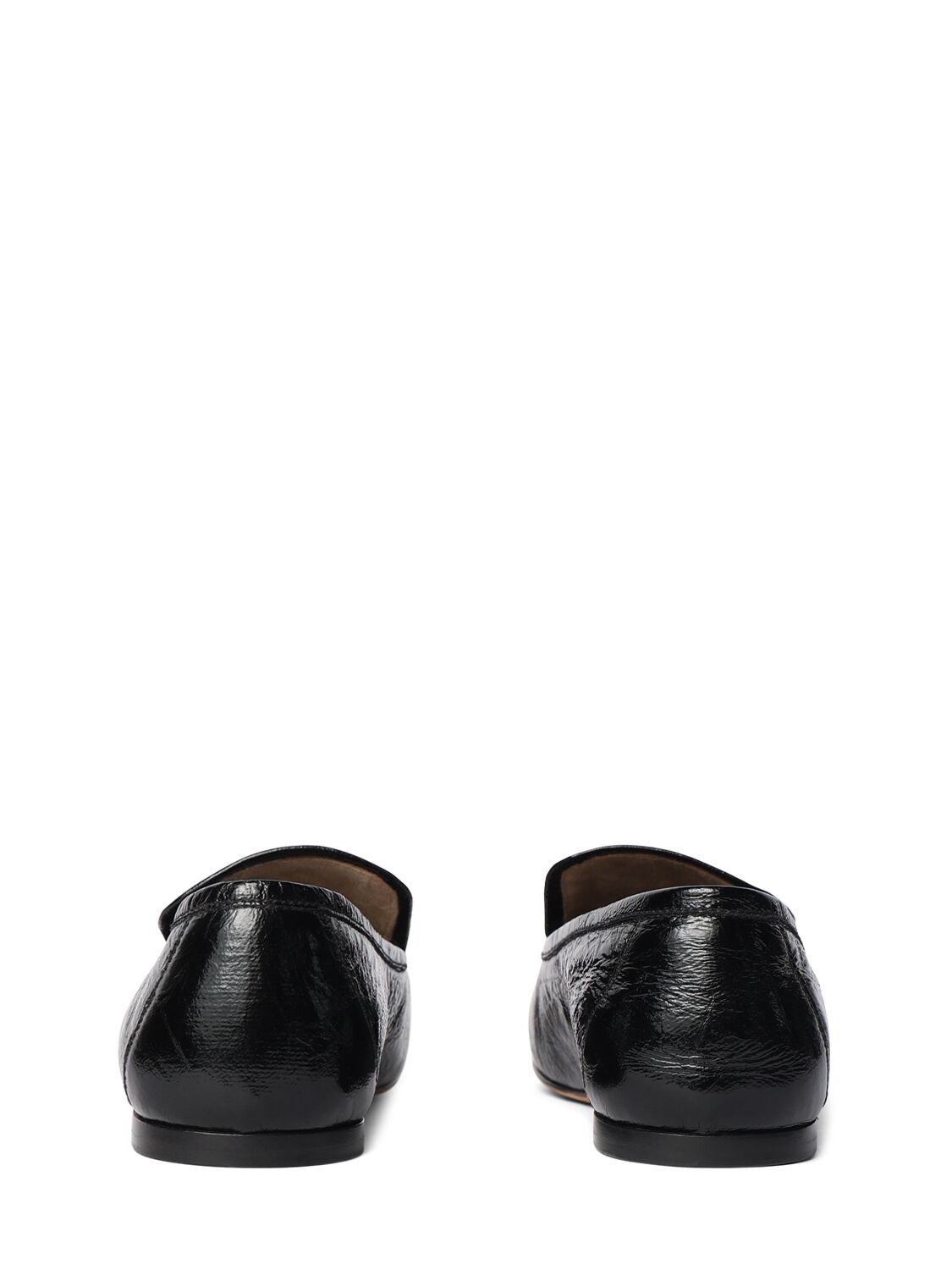 Shop Khaite 10mm Alessia Leather Loafers In Black