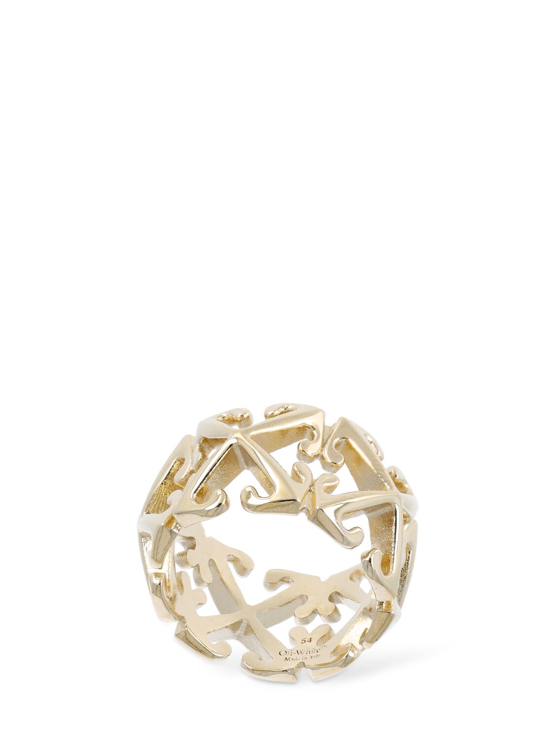 Shop Off-white Multi Arrow Brass Ring In 金色