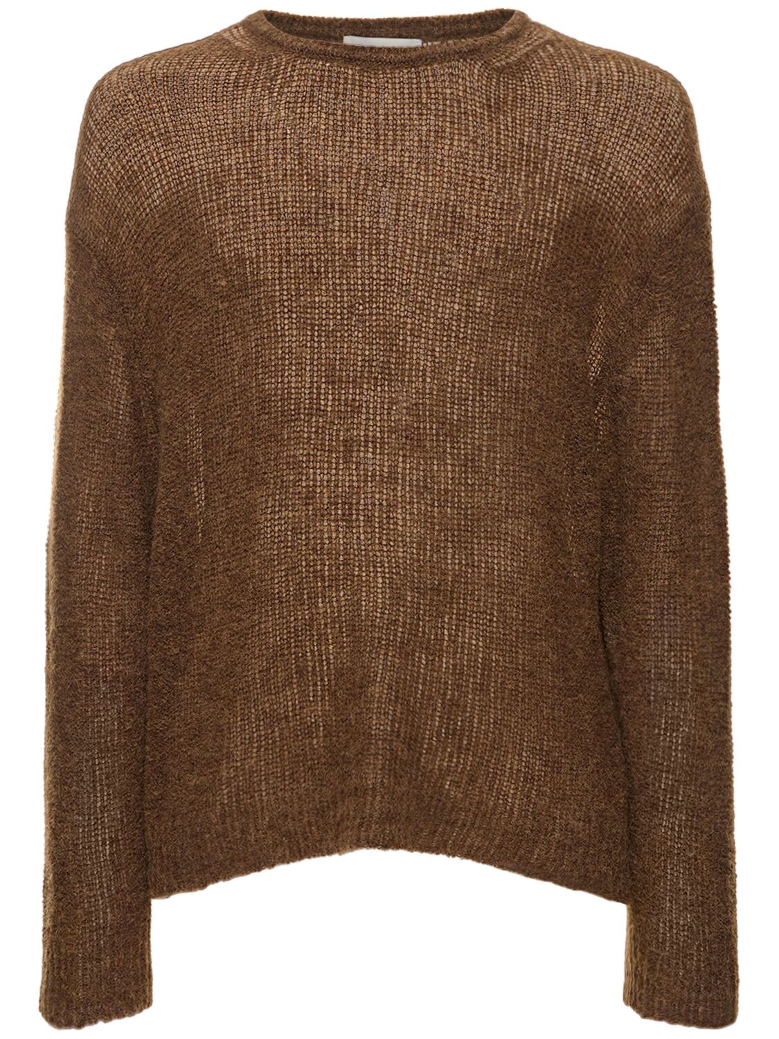 Image of Wool Blend Knit Crewneck Sweater