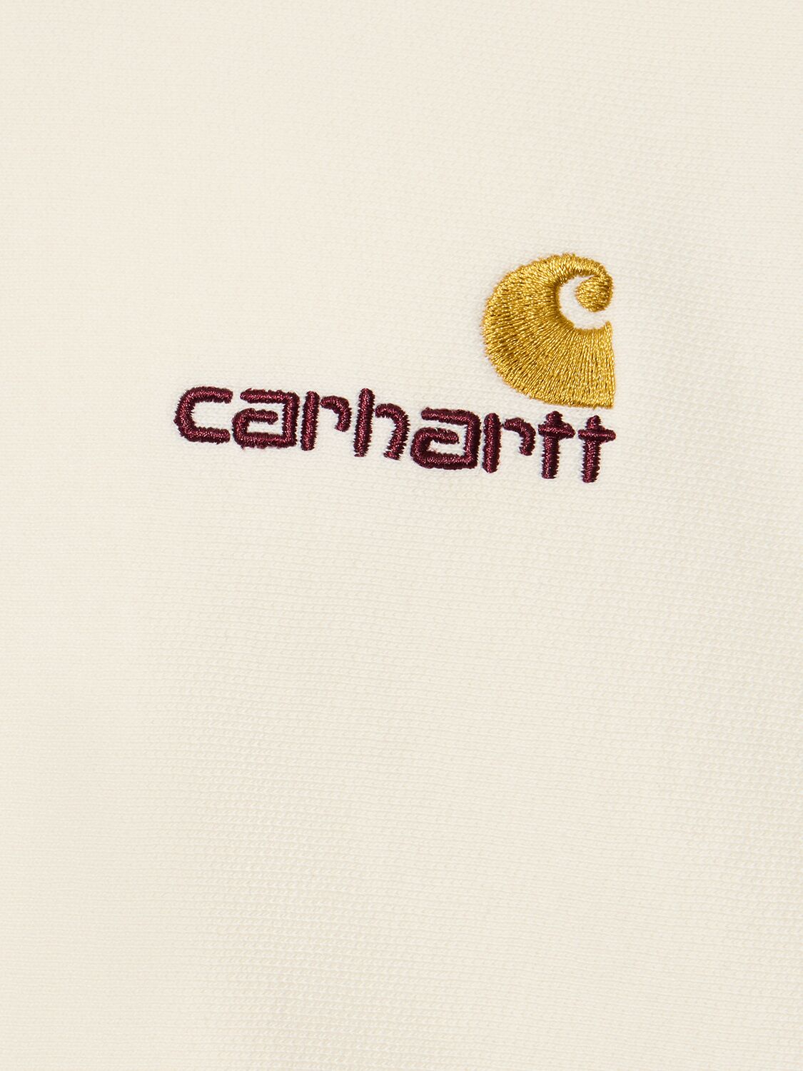 Shop Carhartt American Script Sweatshirt Hoodie In Wax
