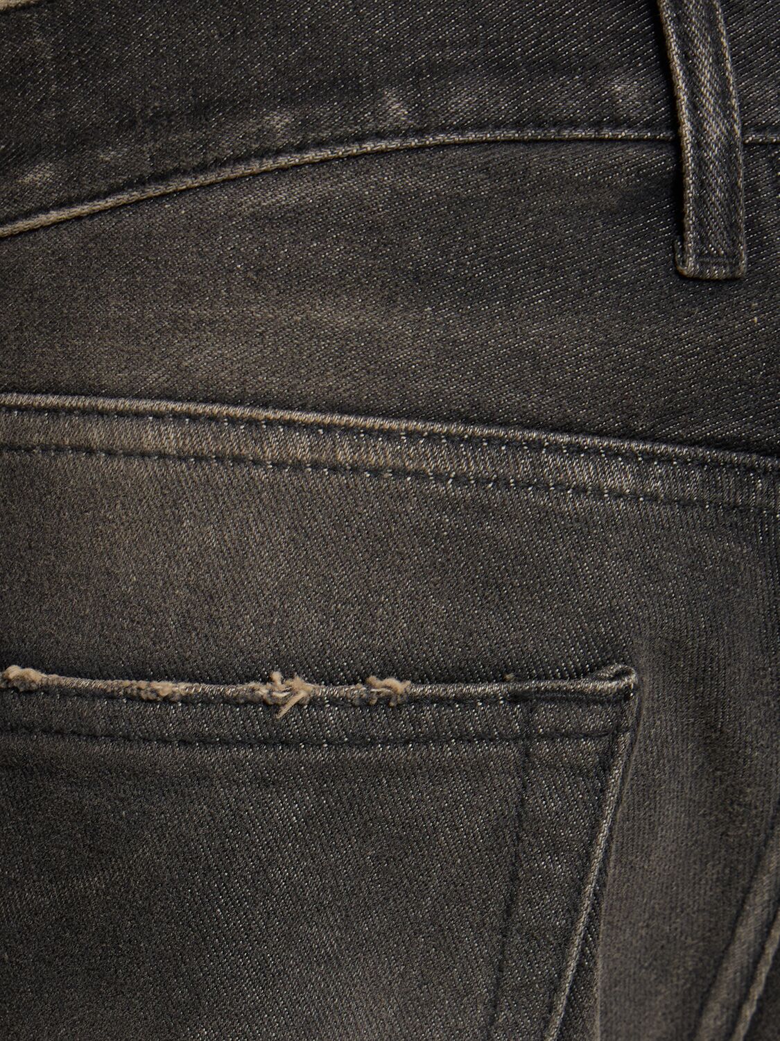 Shop Attico Denim Straight Jeans W/ Ring Detail In Multicolor
