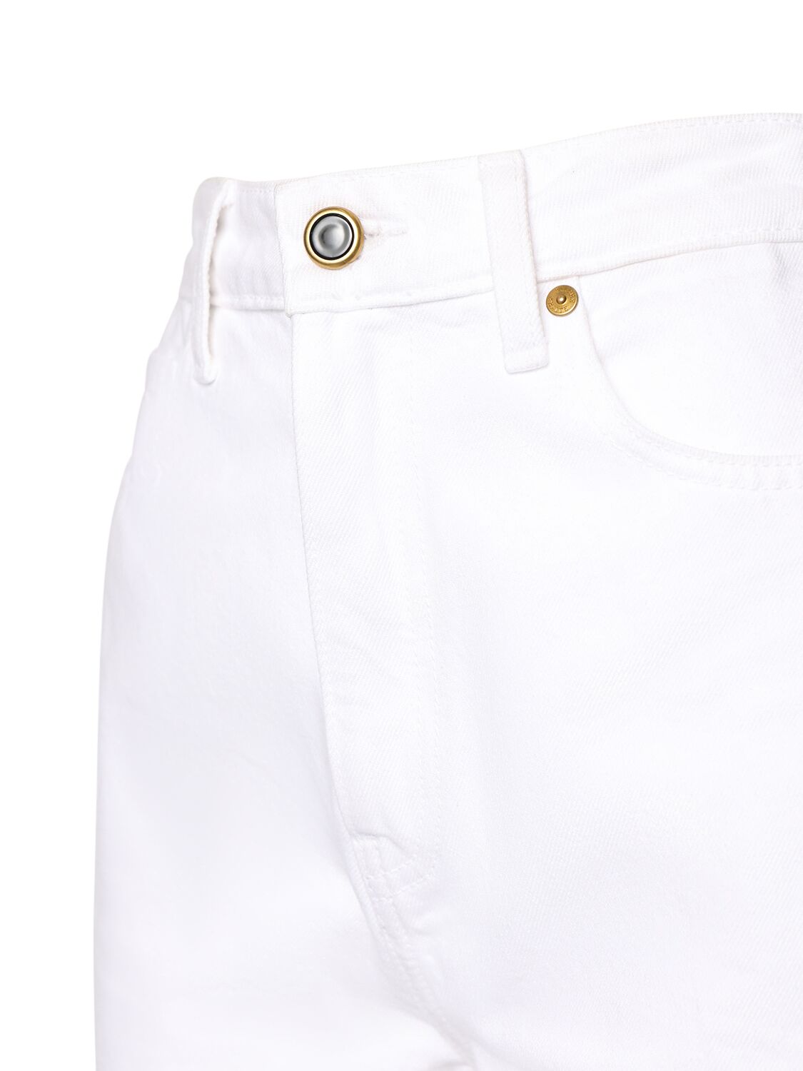 Shop Khaite Danielle High Rise Straight Jeans In White