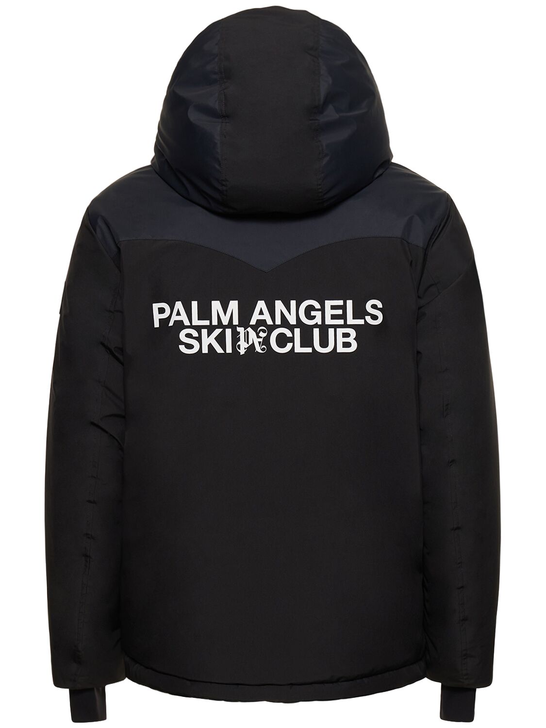 Shop Palm Angels Ski Club Padded Tech Jacket In Black