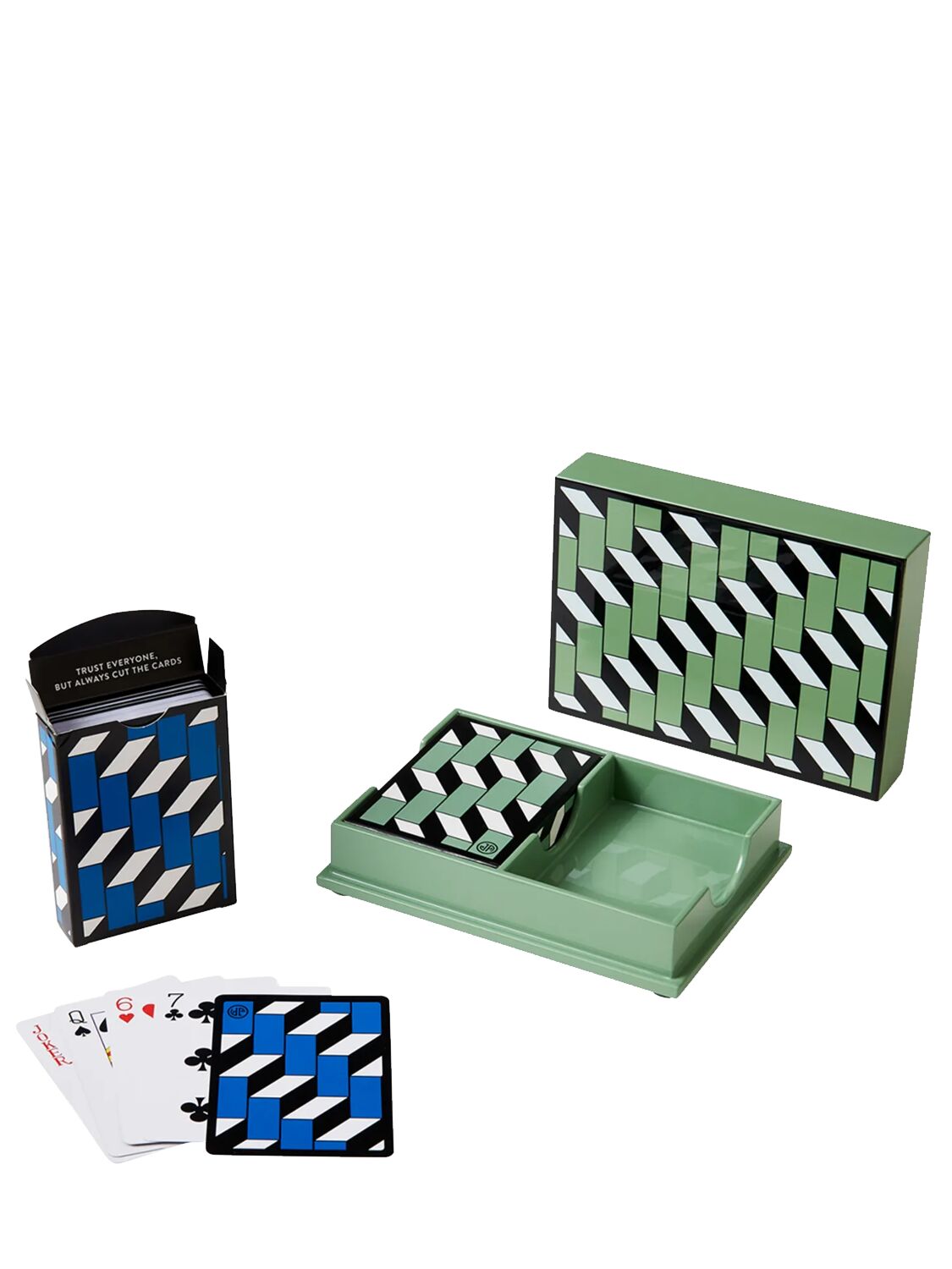 Jonathan Adler Arcade Lacquered Card Set In Multicolor