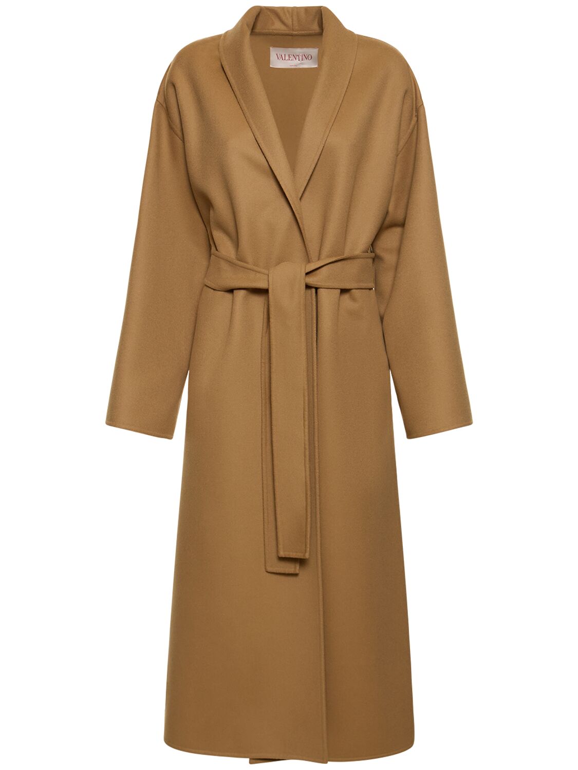 Wool Compact Belted Long Coat