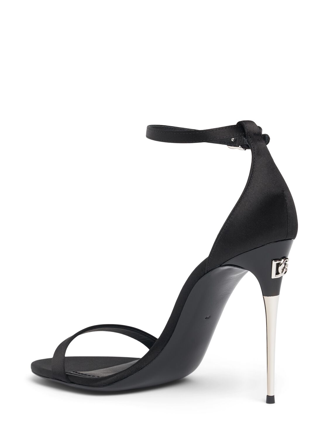 Shop Dolce & Gabbana 105mm Keira Satin Sandals In Black