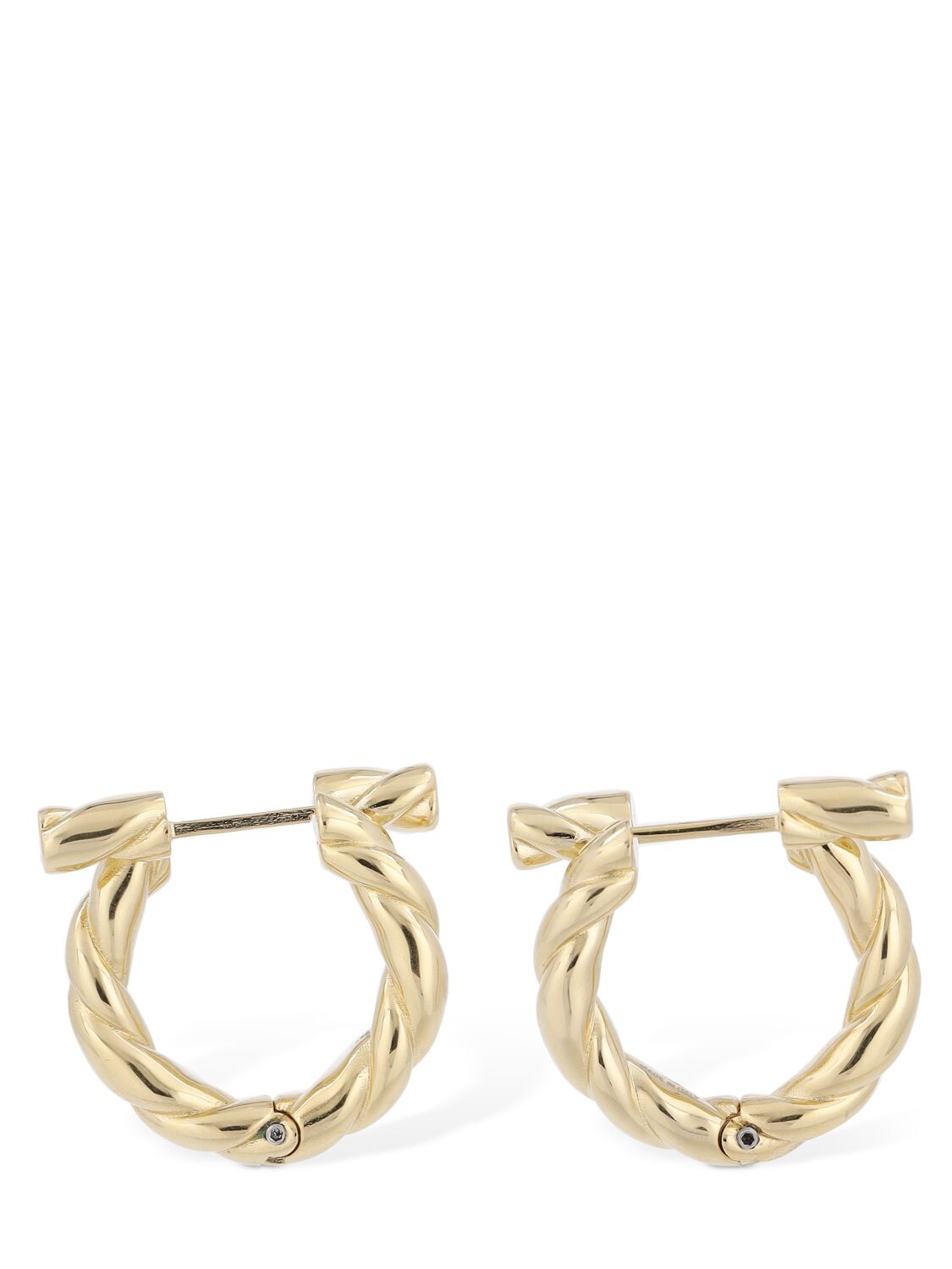 Ferragamo Torchbig Hoop Earrings In Gold