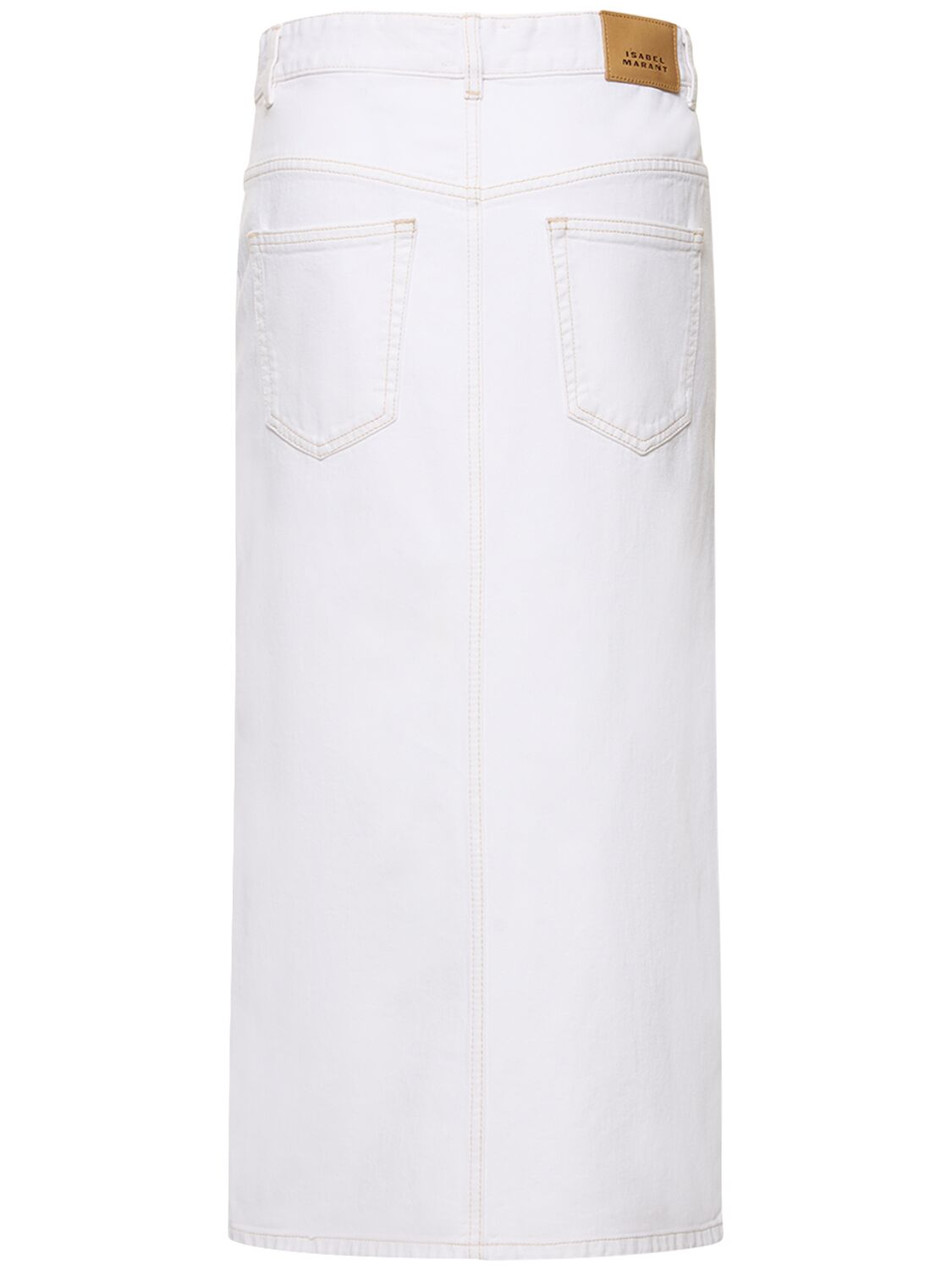 Shop Isabel Marant Julicia High Waisted Slit Midi Skirt In White