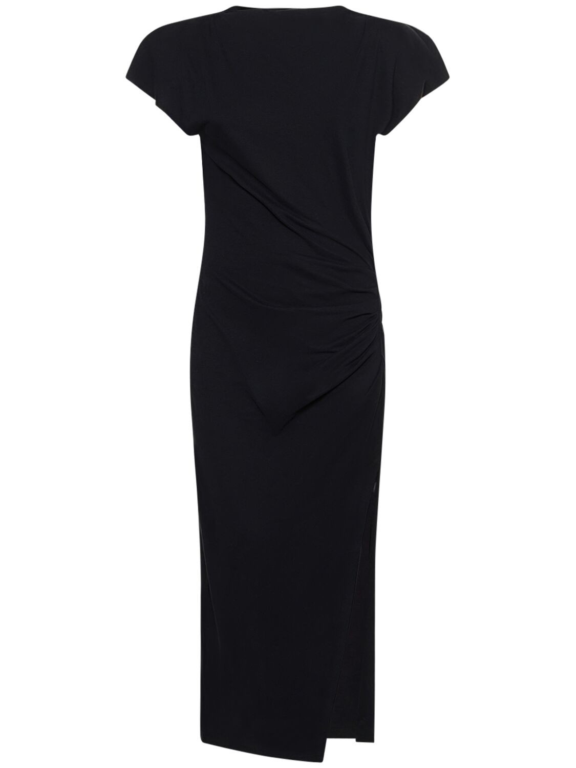 Isabel Marant Nadela Short Sleeve Cotton Maxi Dress In Black