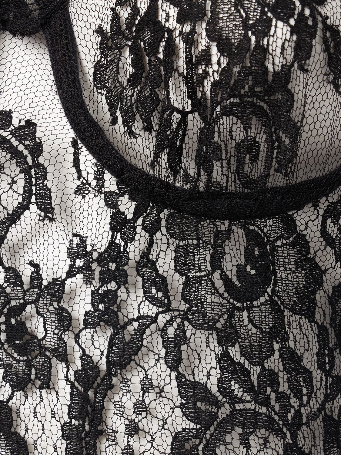 Shop Dolce & Gabbana Chantilly Lace Midi Dress In Black