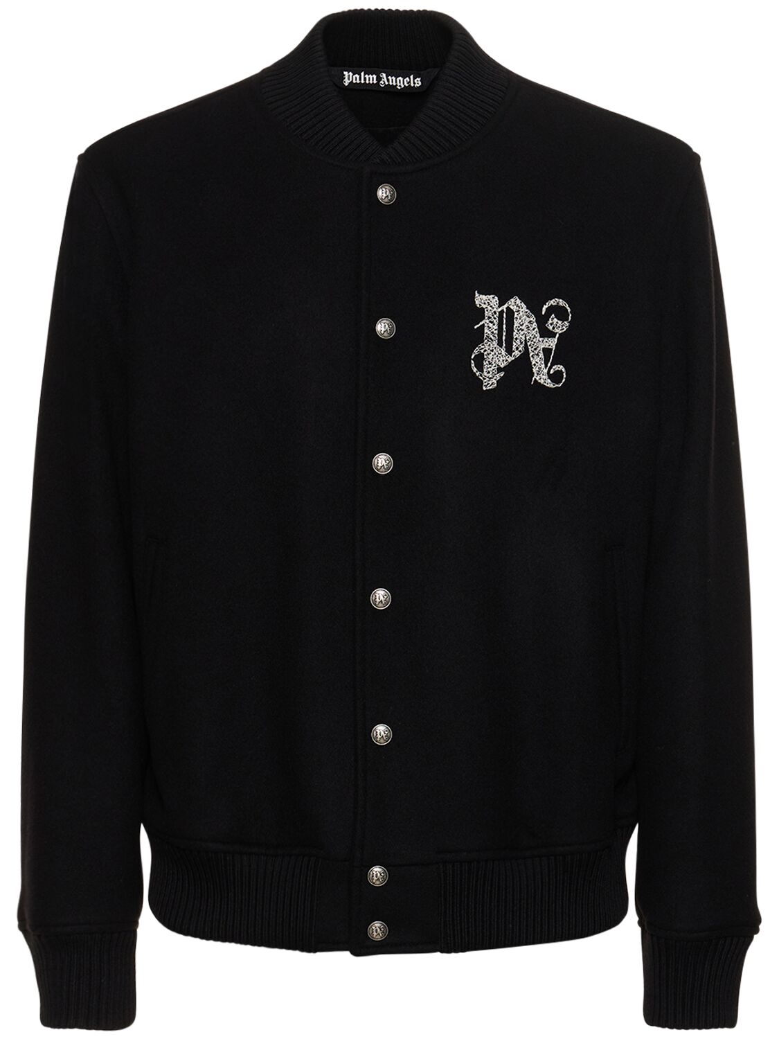 Image of Monogram Wool Blend Varsity Jacket