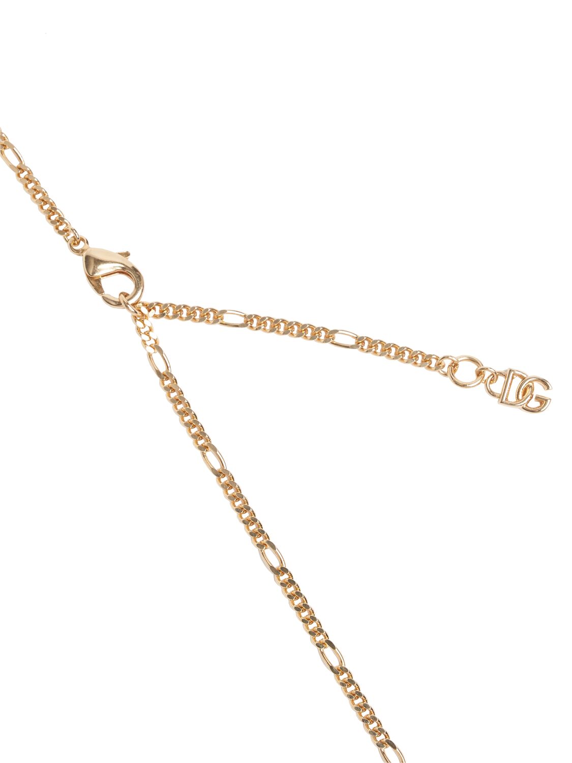 Shop Dolce & Gabbana Plated Cross Pendant Necklace In Gold